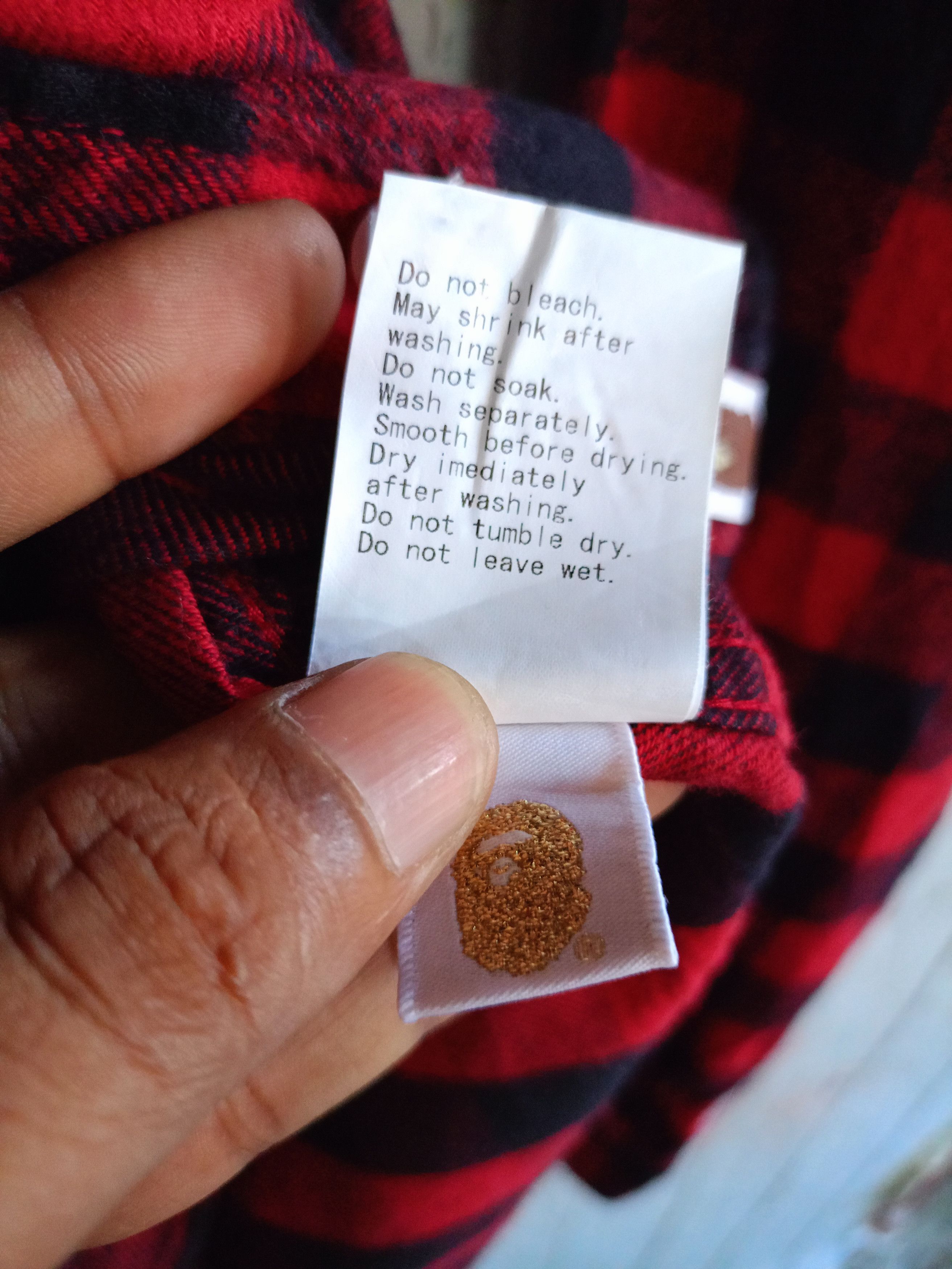 Bape A Bathing ape Flannel button shirts Size US M / EU 48-50 / 2 - 8 Thumbnail