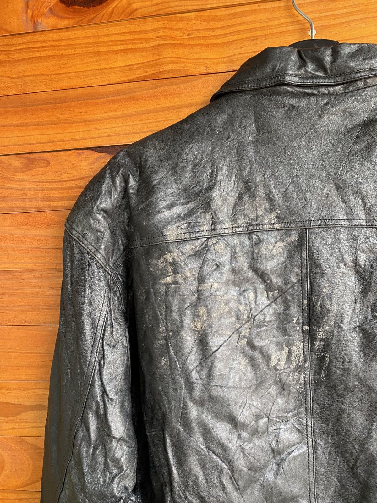 Japanese Brand Vintage Crocodile Leather Jacket Black Genuine Leather Coat Size US L / EU 52-54 / 3 - 14 Thumbnail