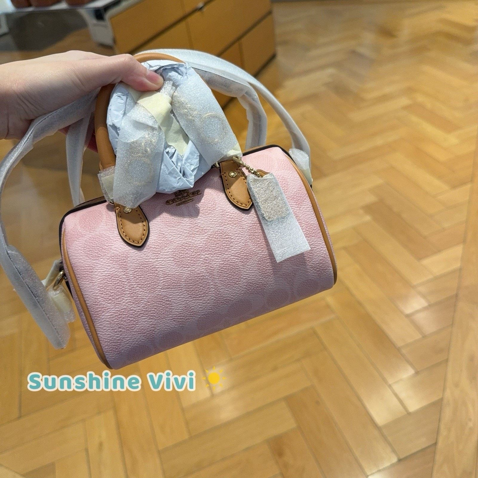 Coach NWT Coach Mini Rowan Crossbody Bag Pink Powder CEK79 IN HAND Size ONE SIZE - 3 Thumbnail