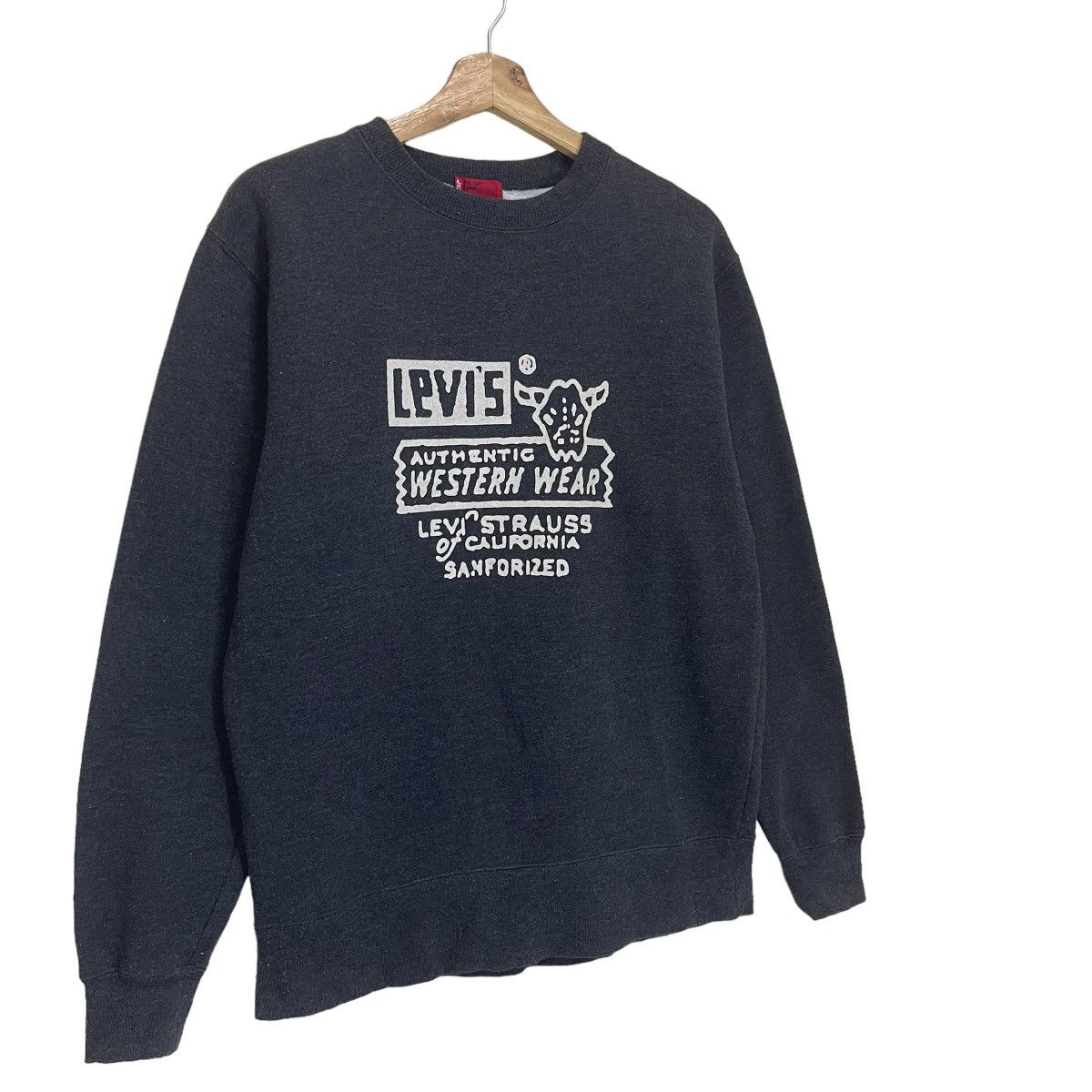 Levi's Vintage Levis Authentic Western Wear Big Logo Sweatshirt Size US M / EU 48-50 / 2 - 2 Thumbnail