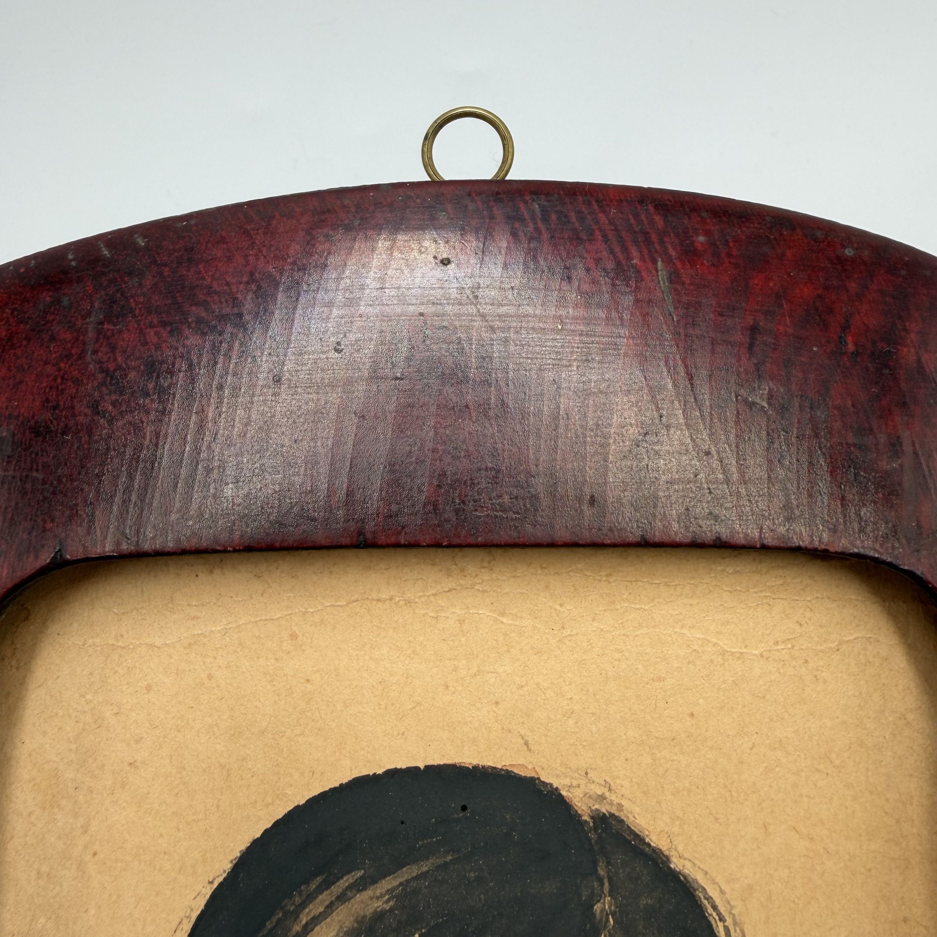 Vintage Vintage 1963 Wooden Photo Frame with Hand Painted Portrait Size ONE SIZE - 4 Thumbnail
