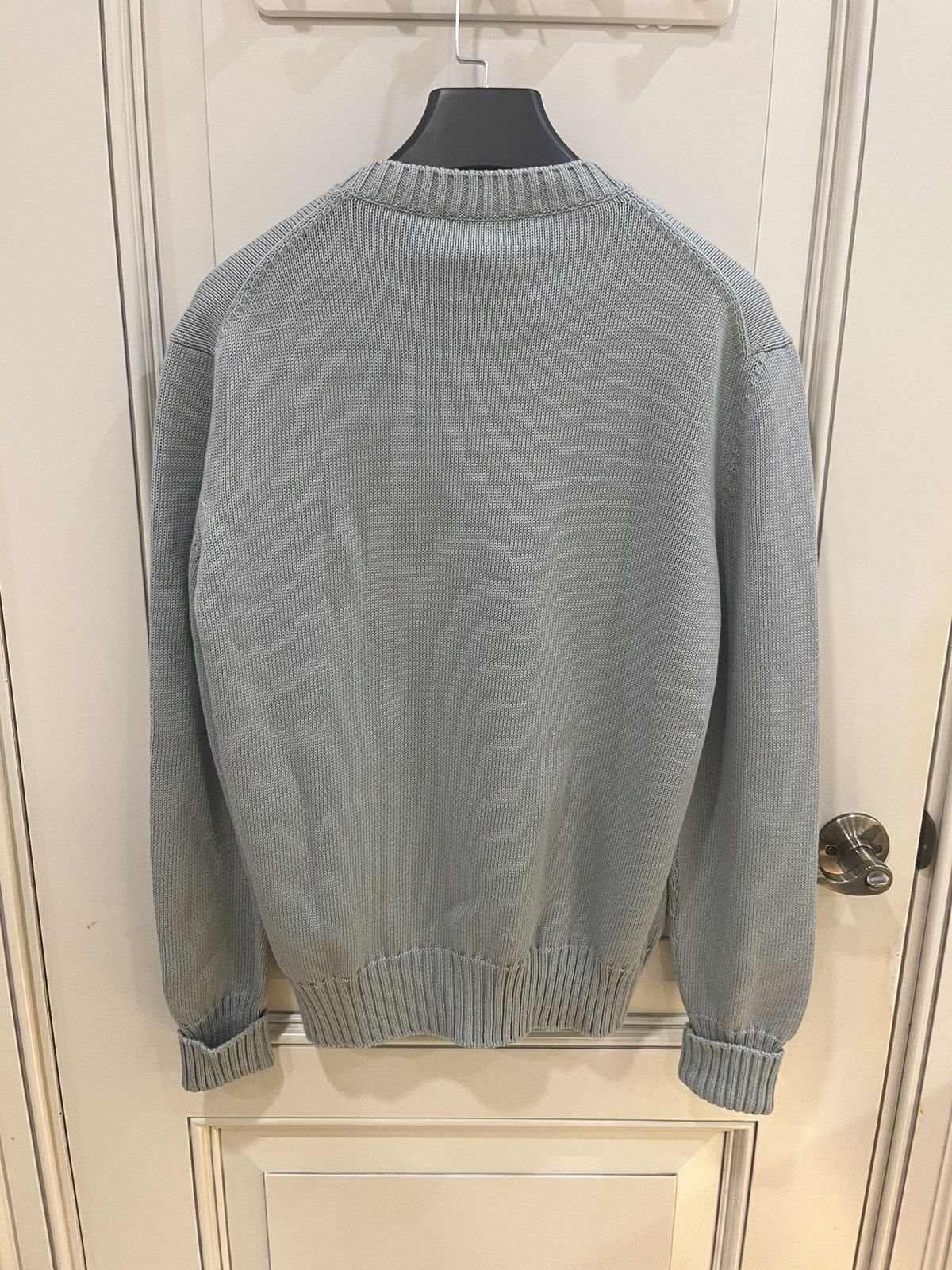 Alexander McQueen logo intarsia knit cotton sweatershirt size48 Size US M / EU 48-50 / 2 - 8 Thumbnail