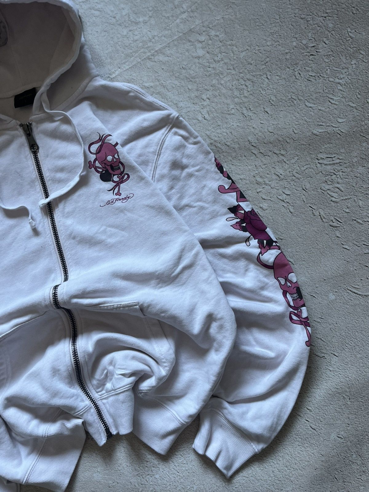 Ed Hardy Ed Hardy Los Angeles Hoodie – Pink Script / Graphic Sleeves Size US M / EU 48-50 / 2 - 4 Thumbnail