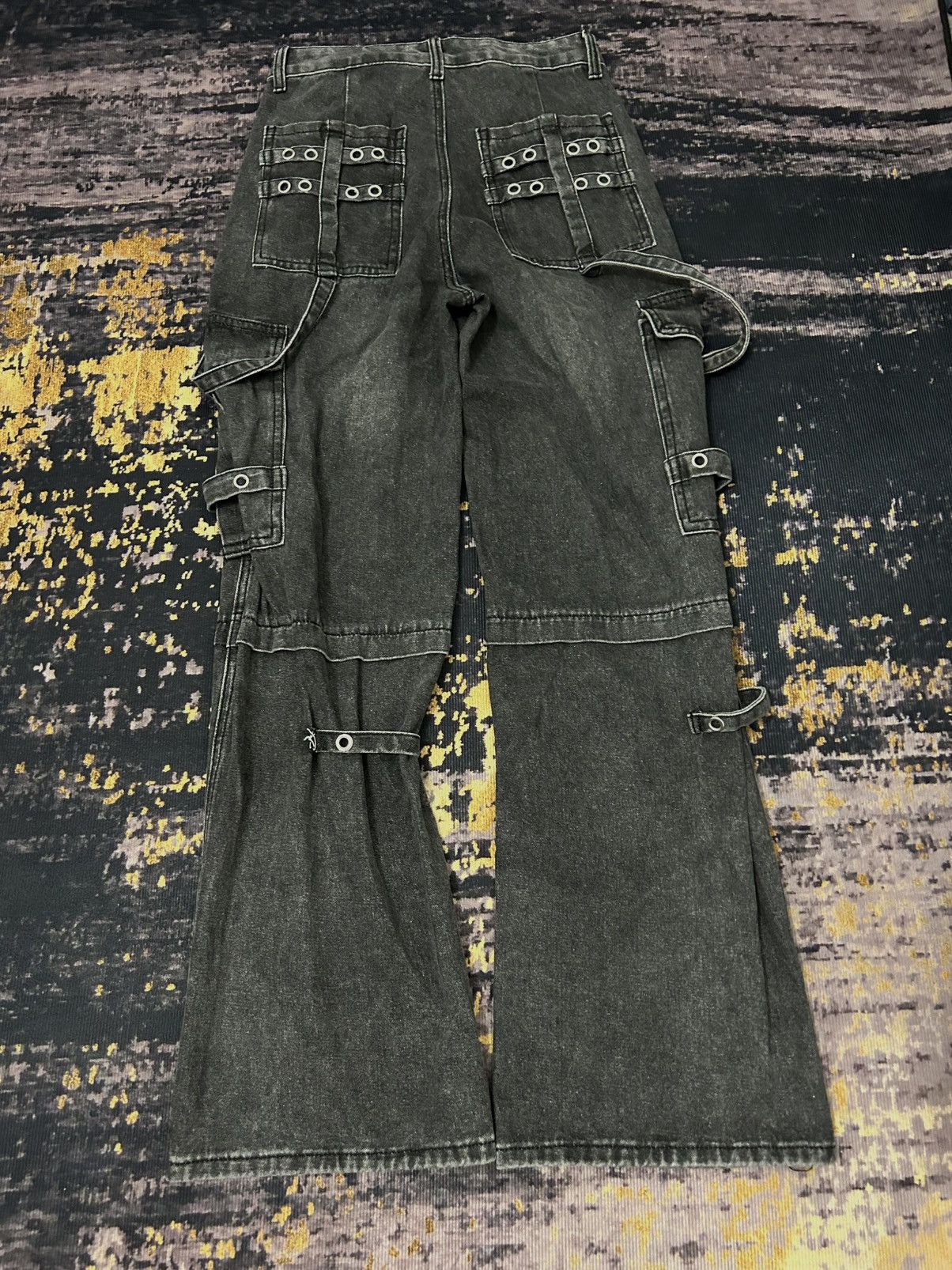 Tete Homme Romwe Cargo Bondage Flare Jeans Size US 28 / EU 44 - 9 Thumbnail