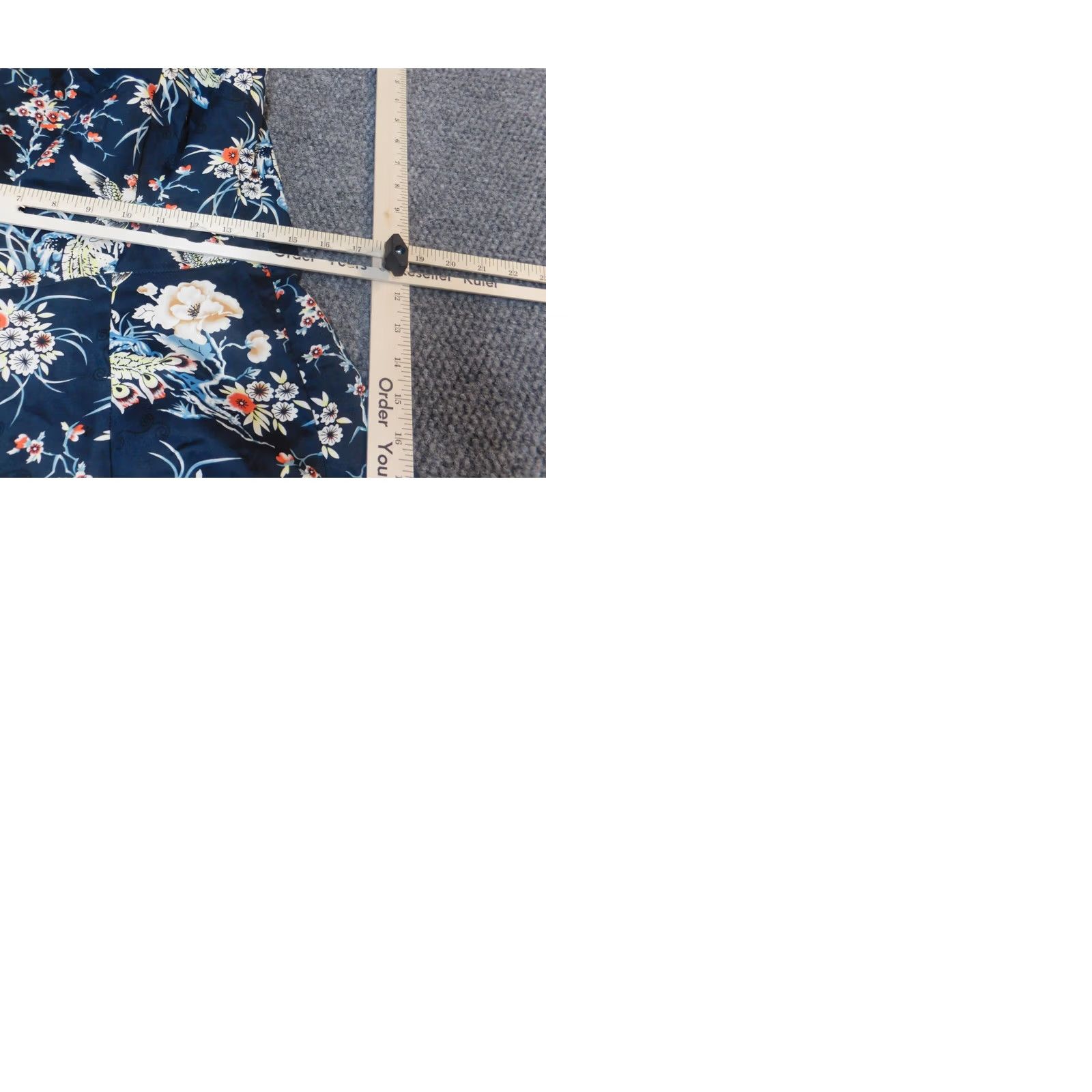Joe Browns Joe Browns Dress Womens A-Line 10 Blue Floral Lined Sleeveless Mock Neck Puff Sleeve Knit Nylon Crochet Long Casual Designer Size L / US 10 / IT 46 - 9 Thumbnail
