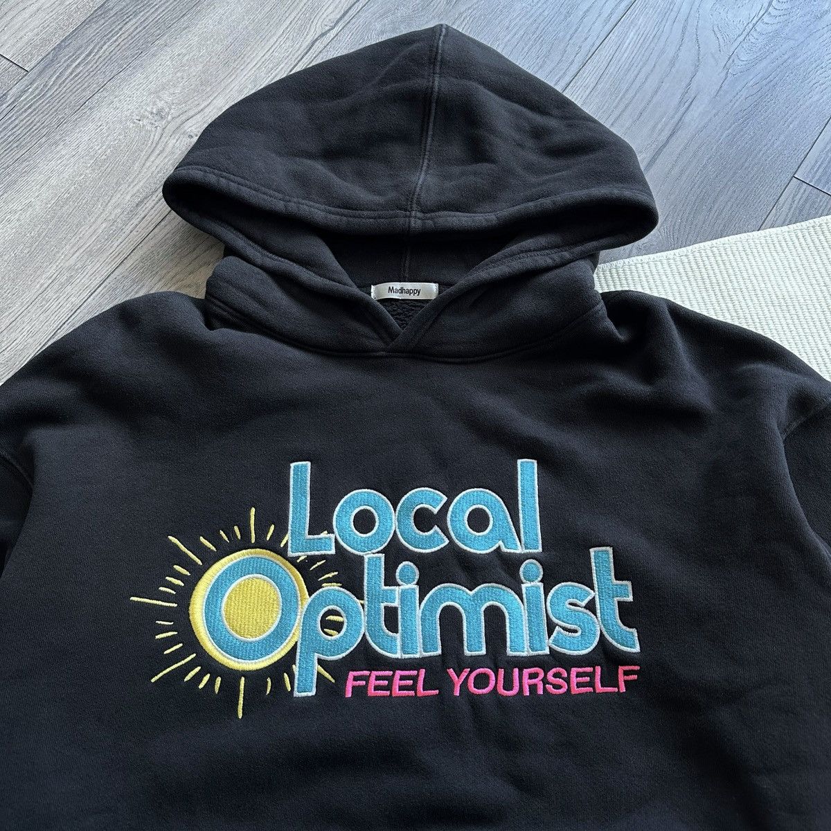 Madhappy Madhappy Local Optimist Heavy Cotton Oversized Black Hoodie Size US M / EU 48-50 / 2 - 4 Thumbnail