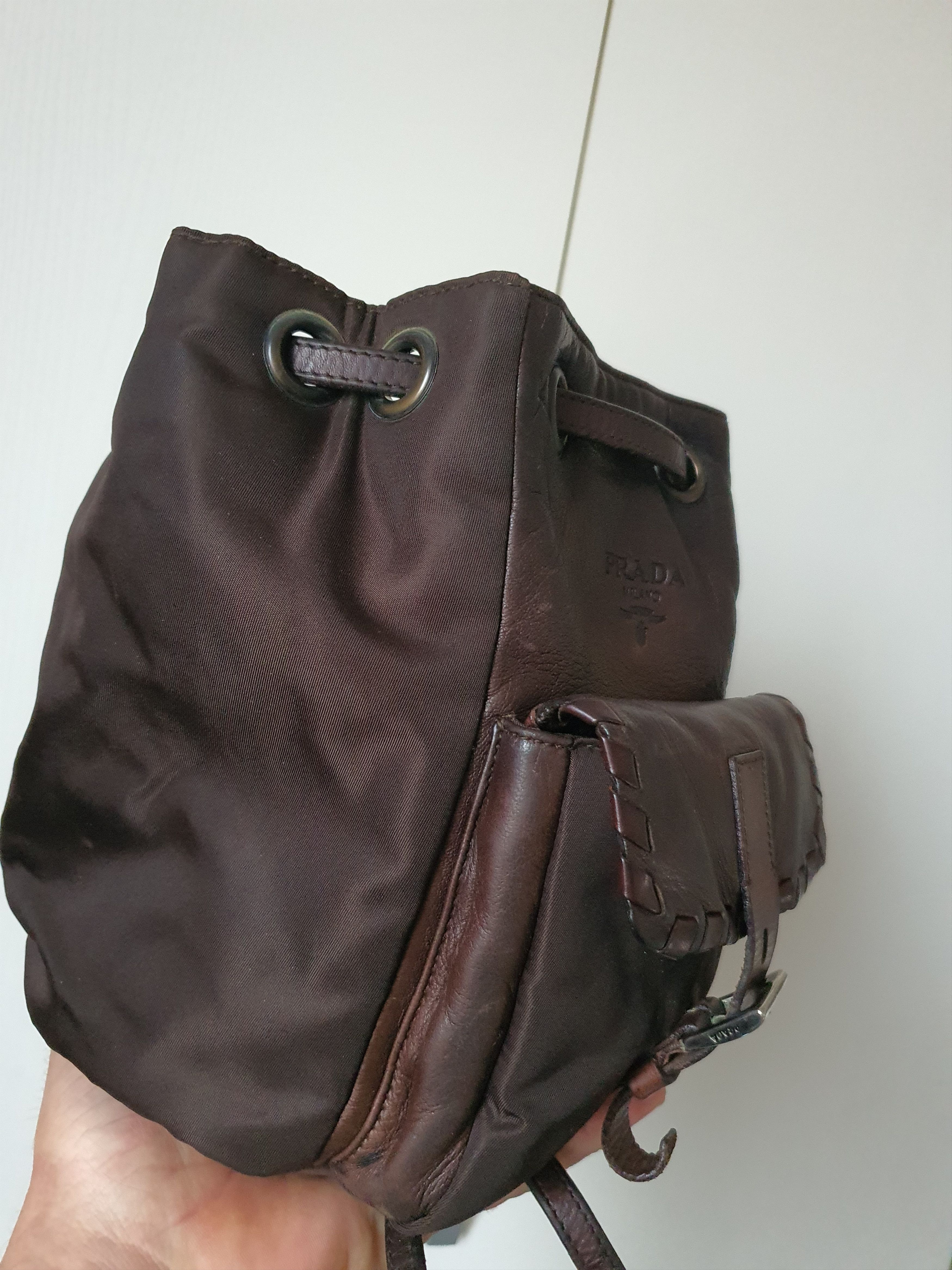 Prada Vintage Prada Nylon and Leather Mini Bucket Bag Size ONE SIZE - 5 Thumbnail