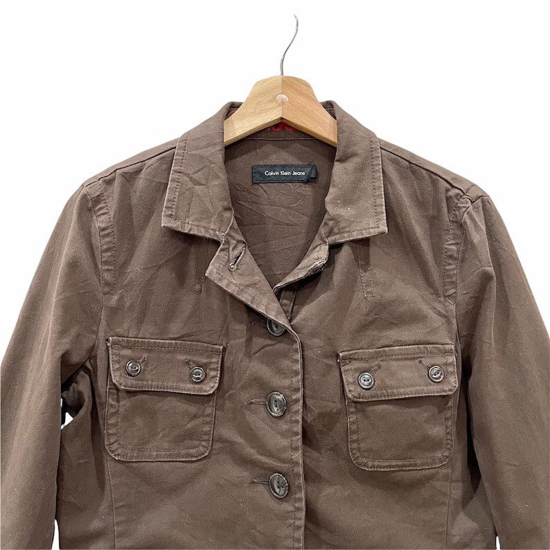 Calvin Klein × Calvin Klein 205W39NYC Calvin Klein Jeans Button Cropped Jacket Size L / US 10 / IT 46 - 2 Thumbnail