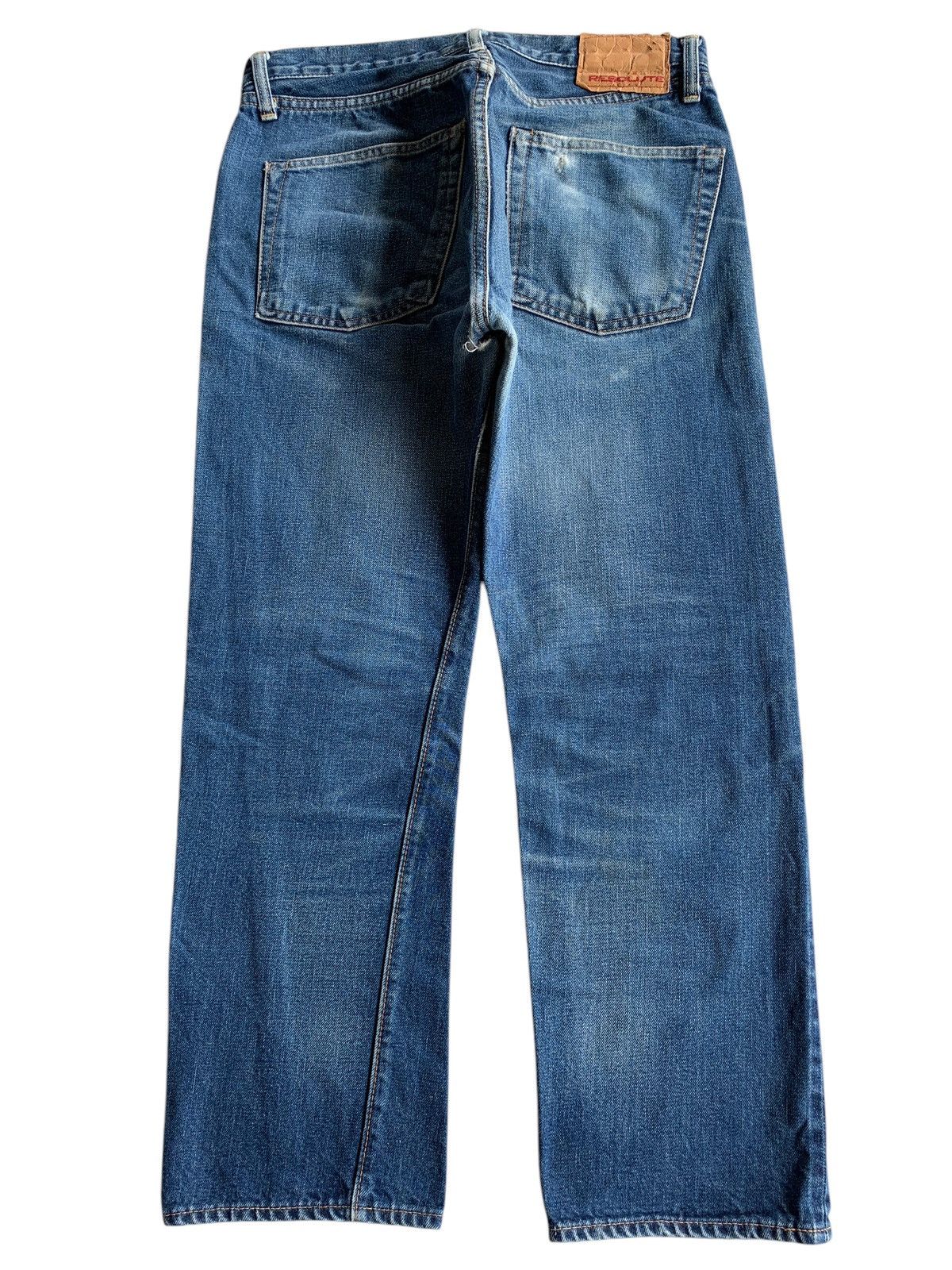 Japanese Brand × RESOLUTE × Vintage VINTAGE RESOLUTE 710 SELVEDGE BUTTON FLY DISTRESSED DENIM Size US 30 / EU 46 - 3 Thumbnail