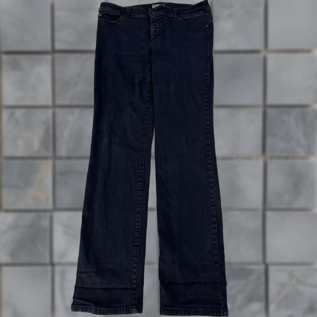 Vintage Chicos Jeans Bootcut Slim 32in Inseam Black Denim Cotton Blend Stretch 5-Pocket Zip Women Adults Size 10 N/A Size 32" / US 10 / IT 46 - 1 Thumbnail