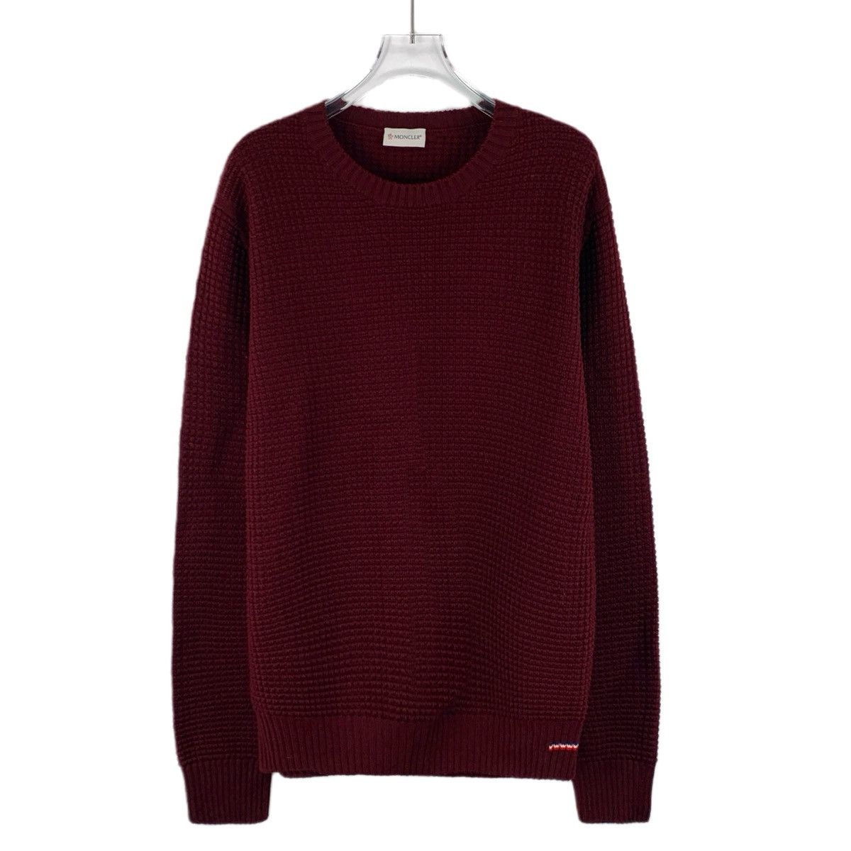 Moncler Moncler Deep Red Wool Long Sleeve Knit Sweater K26WX Size US XL / EU 56 / 4 - 1 Thumbnail