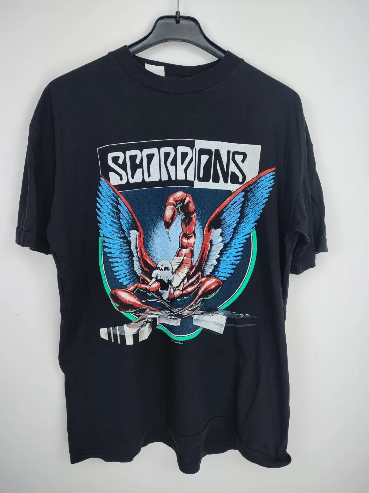 Vintage Scorpions Vintage T Shirt 1990 Crazy World Tour Concert Size US XL / EU 56 / 4 - 11 Thumbnail