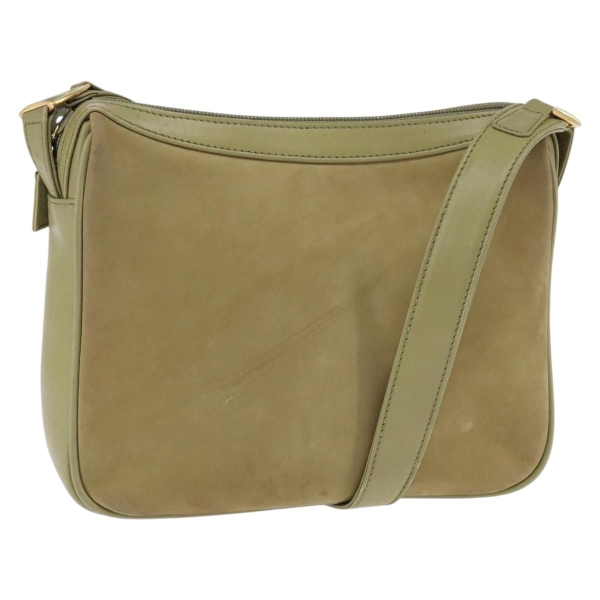 Gucci GUCCI Shoulder Bag Suede Leather Green Gold Size ONE SIZE - 1 Thumbnail