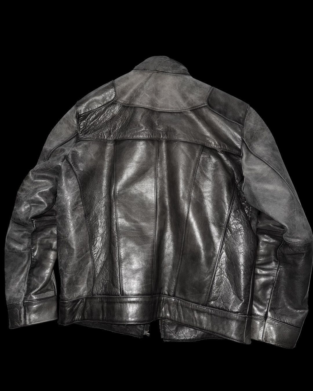 Other Vintage leather jacket like Vanson grey faded Size US L / EU 52-54 / 3 - 2 Thumbnail