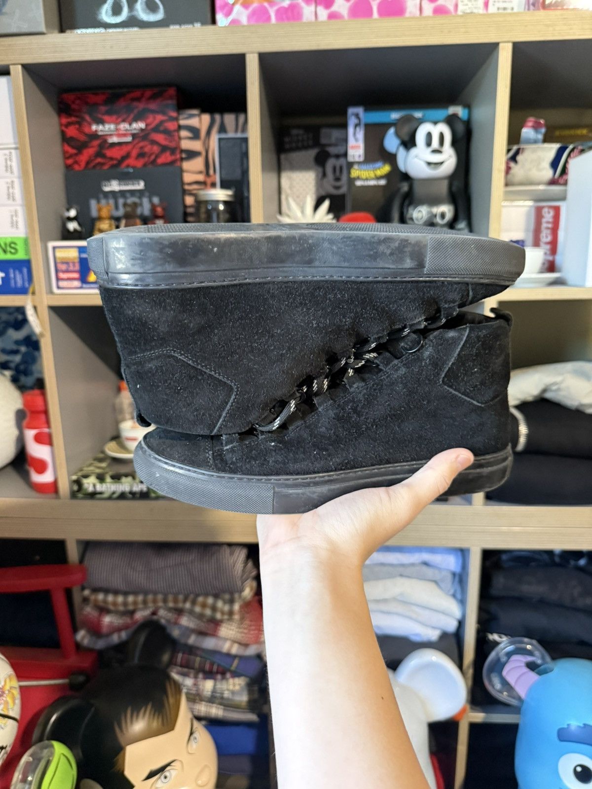 Balenciaga Balenciaga Arena Black Suede Sneakers Size US 7 / EU 40 - 4 Thumbnail