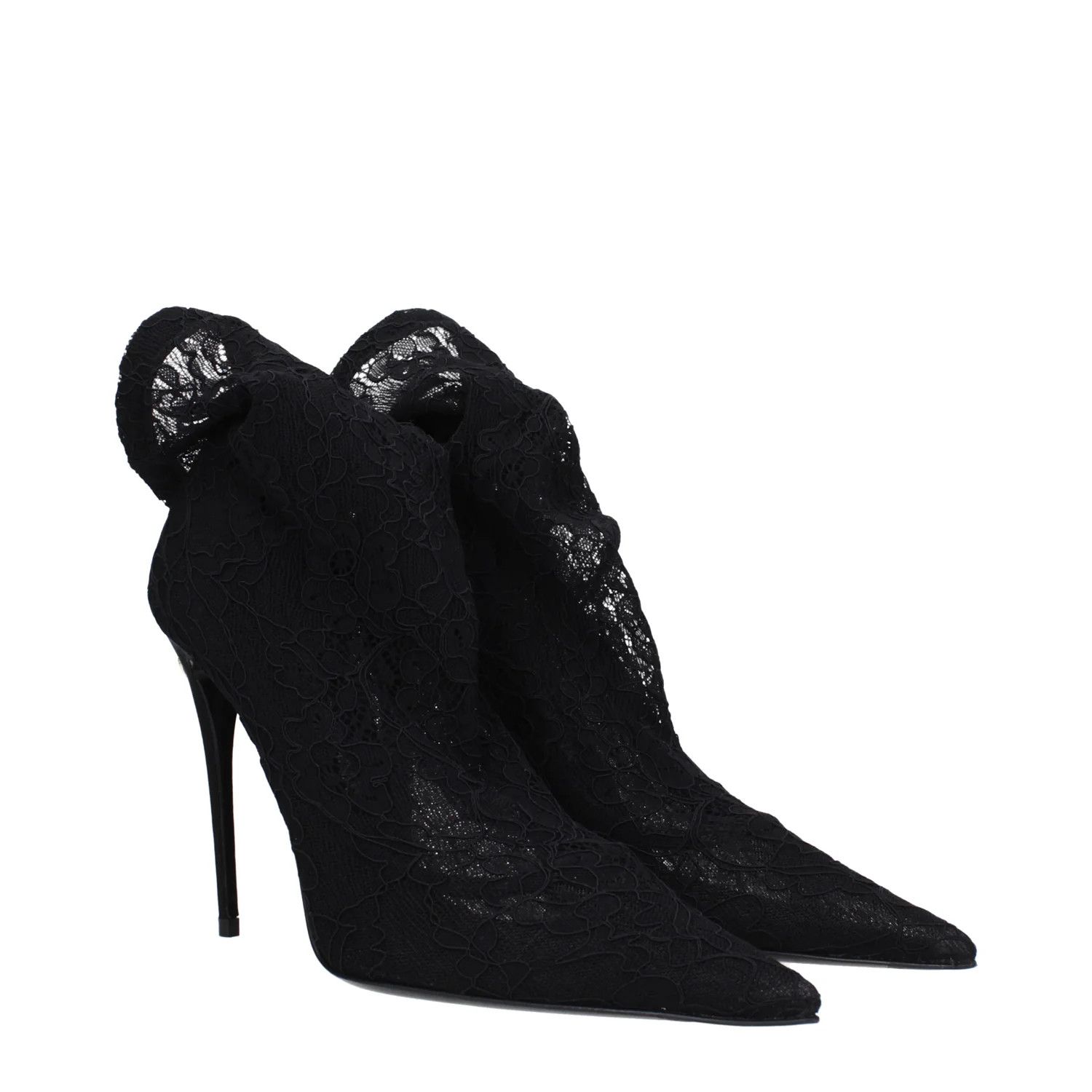Dolce & Gabbana ob1o1e1124 Lace Ankle Boots in Black Size US 10 / IT 40 - 2 Thumbnail