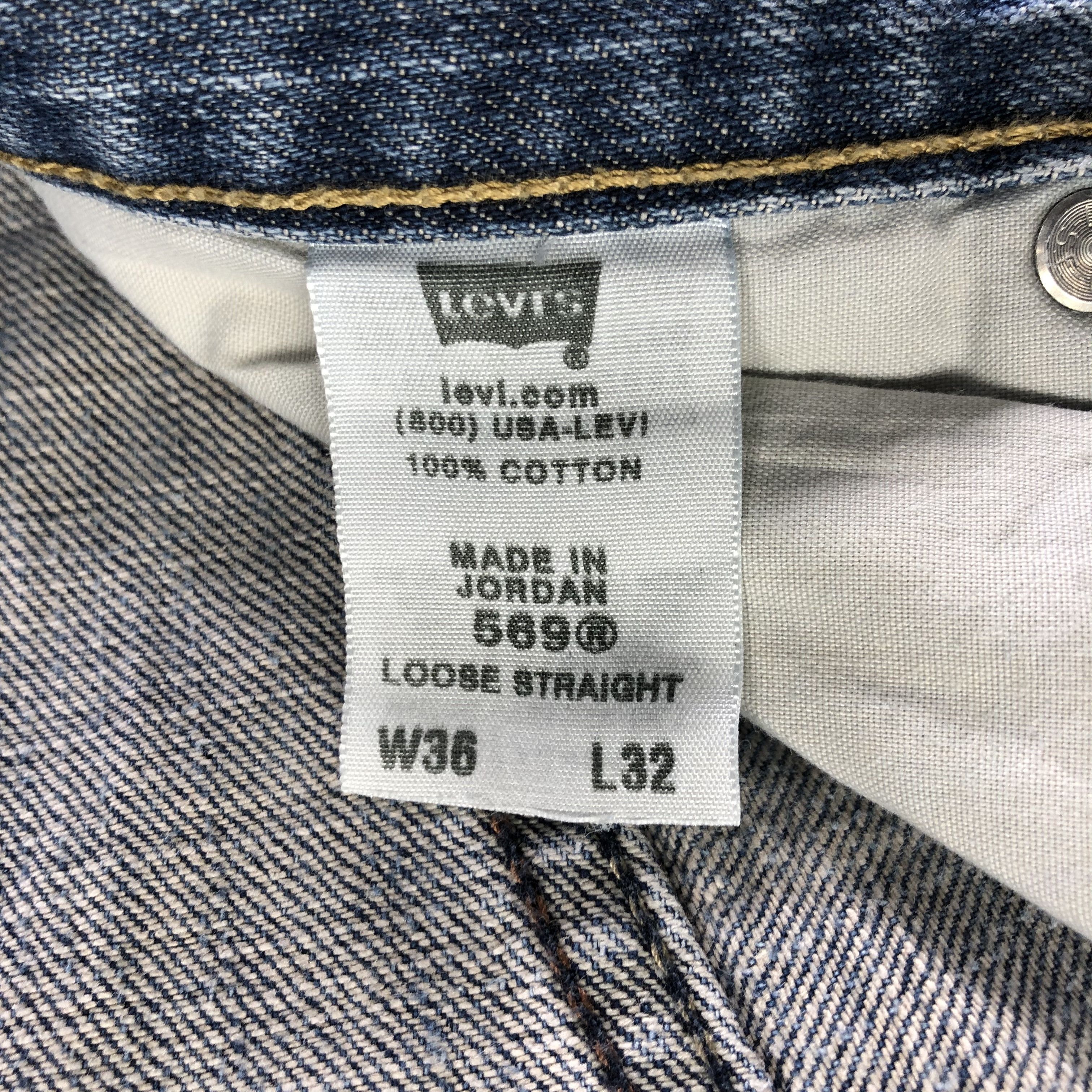 Levi's Vintage Blue Wash Levis 569 Jeans-J3144 Size US 38 / EU 54 - 11 Thumbnail