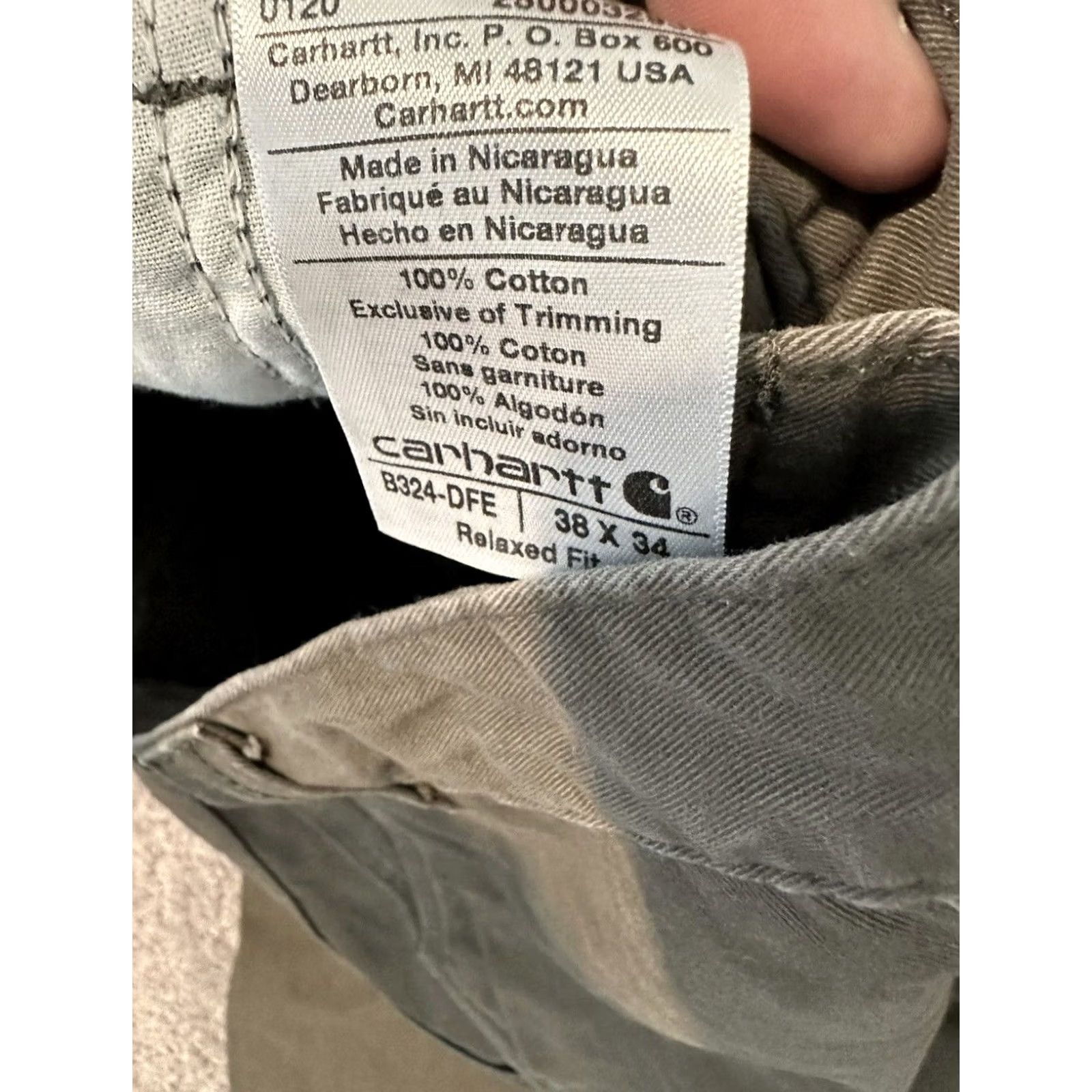 Carhartt VINTAGE Carhartt Carpenter Denim Pants Mens 38x34 Loose Fit Olive RARE Trousers Vintage Size US 38 / EU 54 - 4 Thumbnail