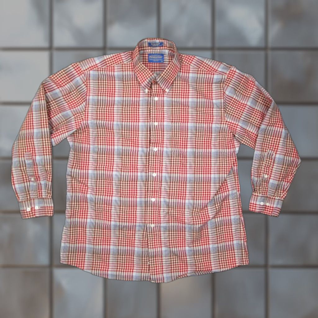 Pendleton VINTAGE Pendleton Men's Shirt XL Red Check Button Up Casual Outdoor Workwear Size US XL / EU 56 / 4 - 1 Thumbnail