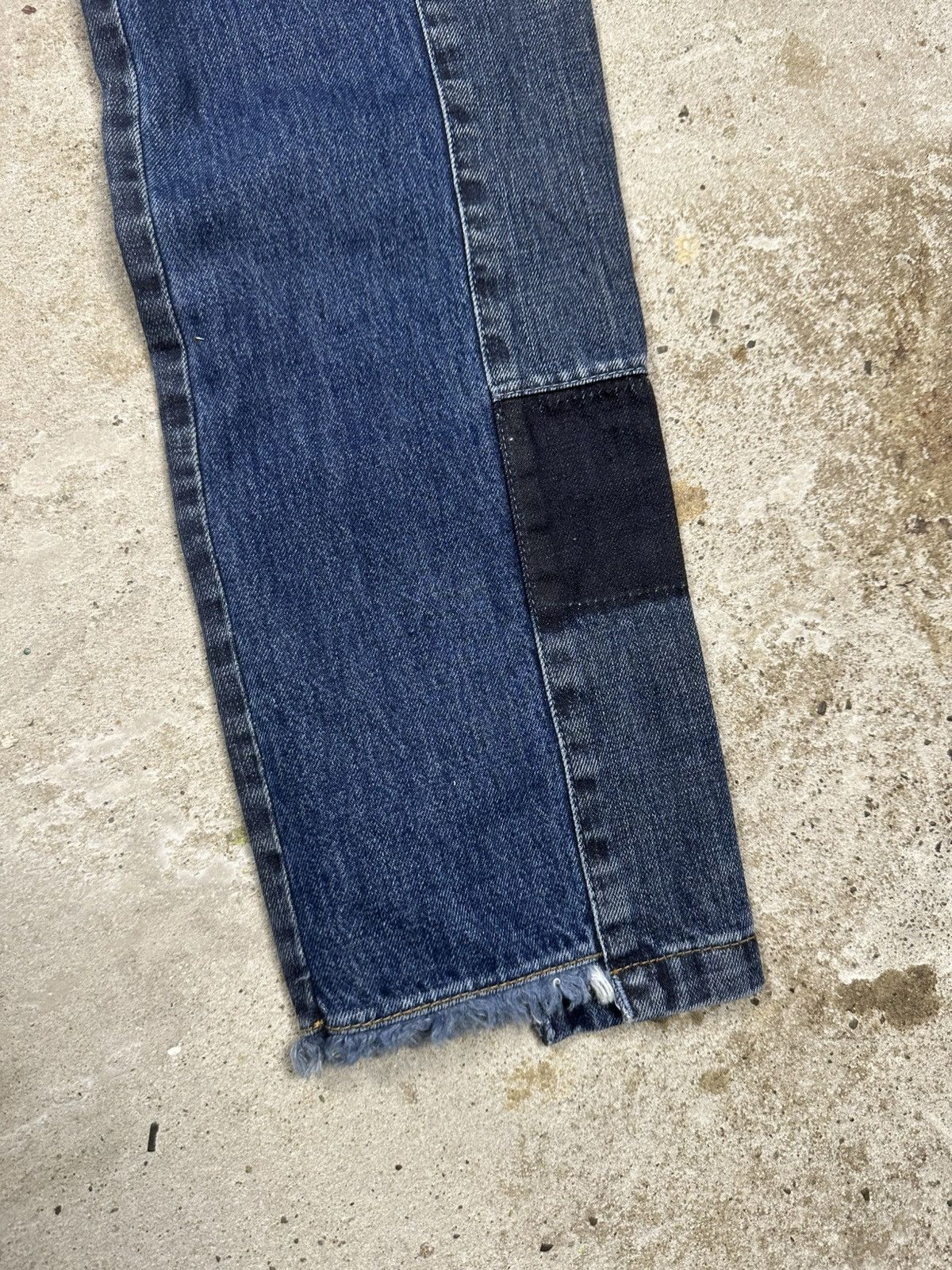 McQ Alexander McQueen Alexander McQueen MCQ Patchwork Jeans Denim Pants Size US 29 - 13 Thumbnail