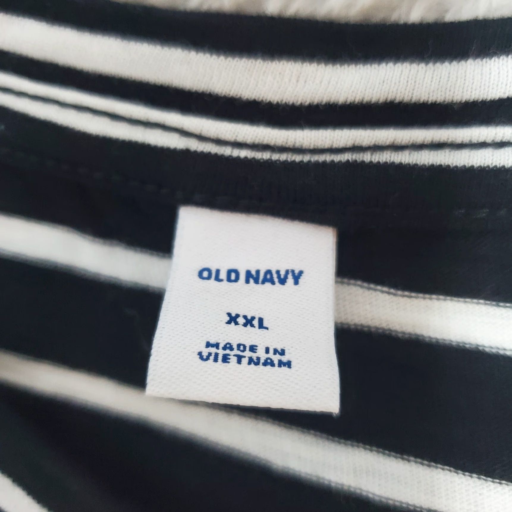 Old Navy VINTAGE Old Navy Maxi Dress Women 2XL Black White Striped Short Sleeve Cotton Nautical Casual Beach Size 40" / US 18 - 3 Thumbnail