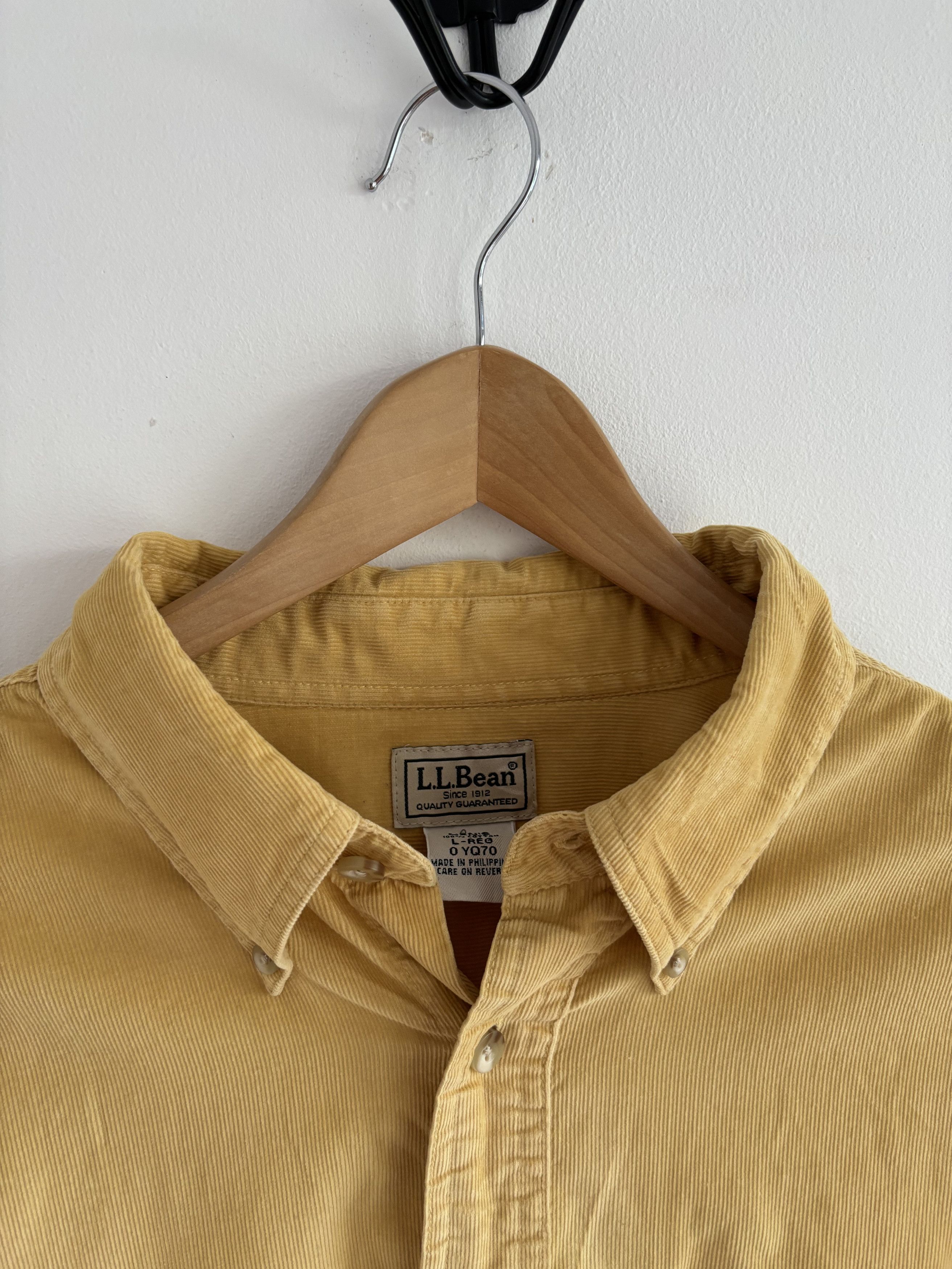 L.L. Bean × Vintage Vintage L.L.Bean Corduroy Mustard Shirt Size US L / EU 52-54 / 3 - 4 Thumbnail