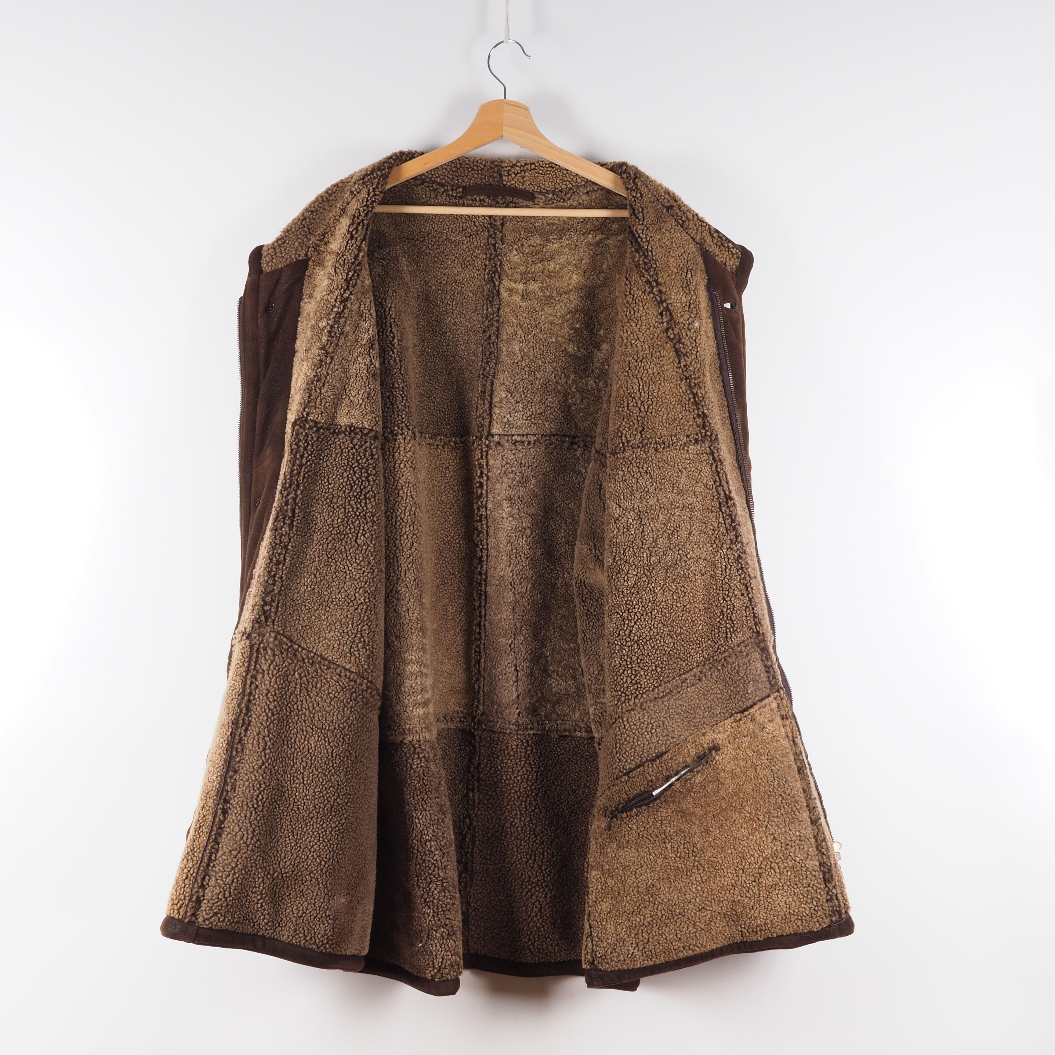 Yves Saint Laurent Yves Saint Laurent YSL Vintage Merino Shearling Coat Brown Size US XXL / EU 58 / 5 - 6 Thumbnail