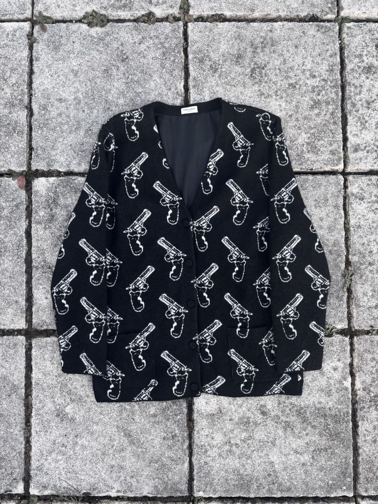 Saint Laurent Paris Saint Laurent by Hedi Slimane SS15 pistol gun cardigan Size US XL / EU 56 / 4 - 1 Thumbnail