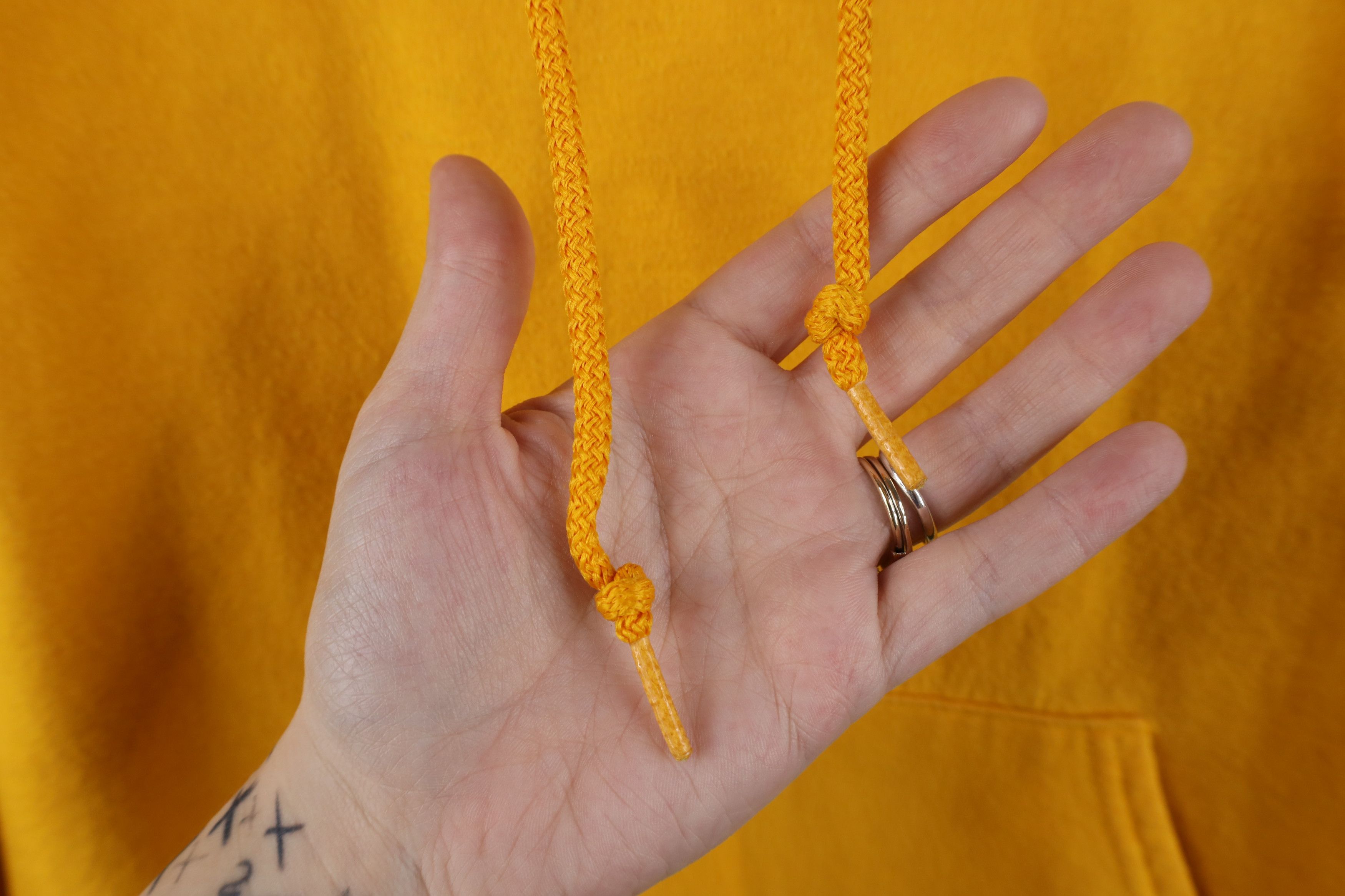 Vintage Vintage 90s Streetwear Blank Hoodie Sweatshirt Yellow Size US S / EU 44-46 / 1 - 11 Thumbnail