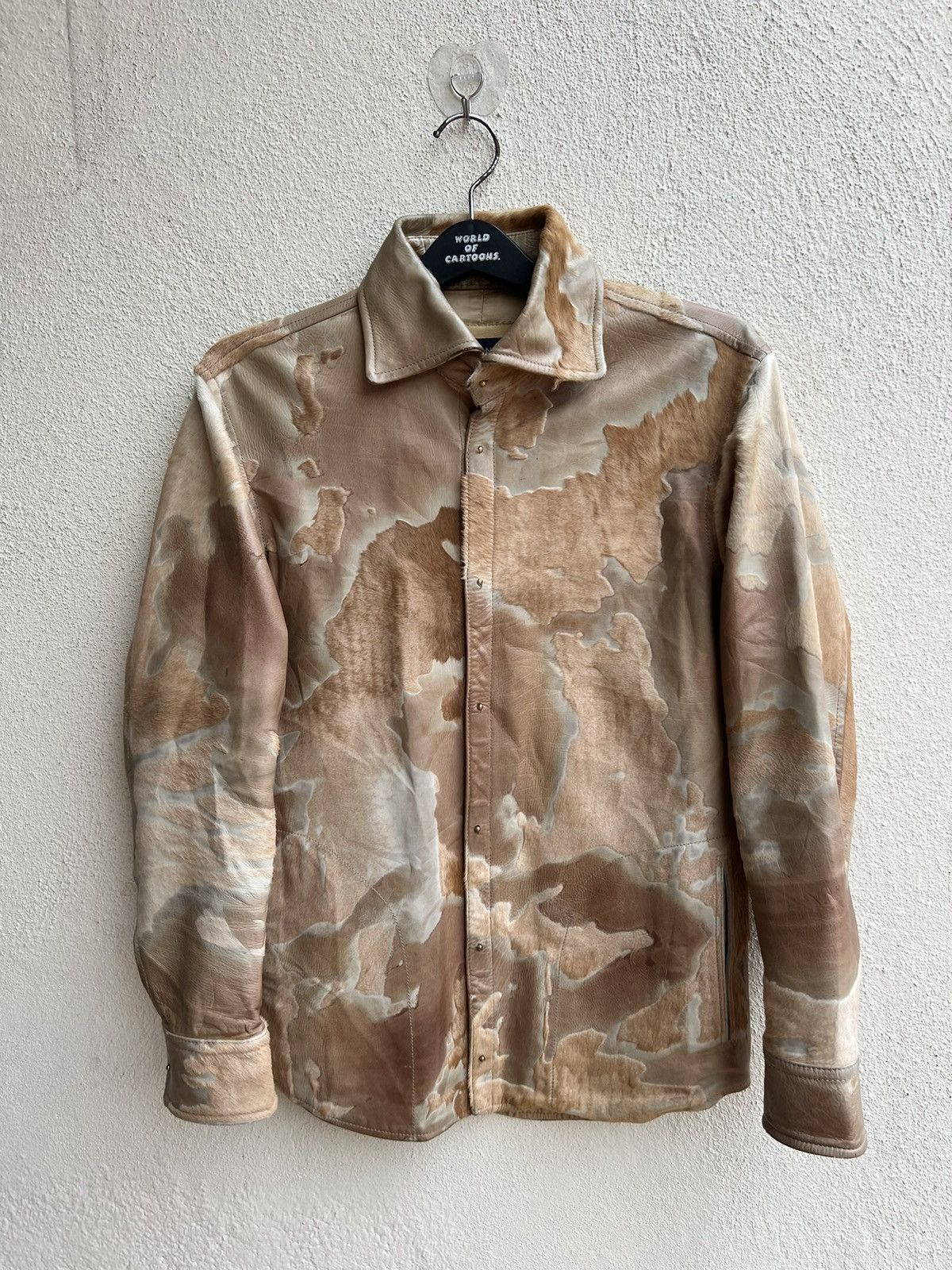 RARE!!! L & Kondo Japan Leather Animal Shirt Jacket
