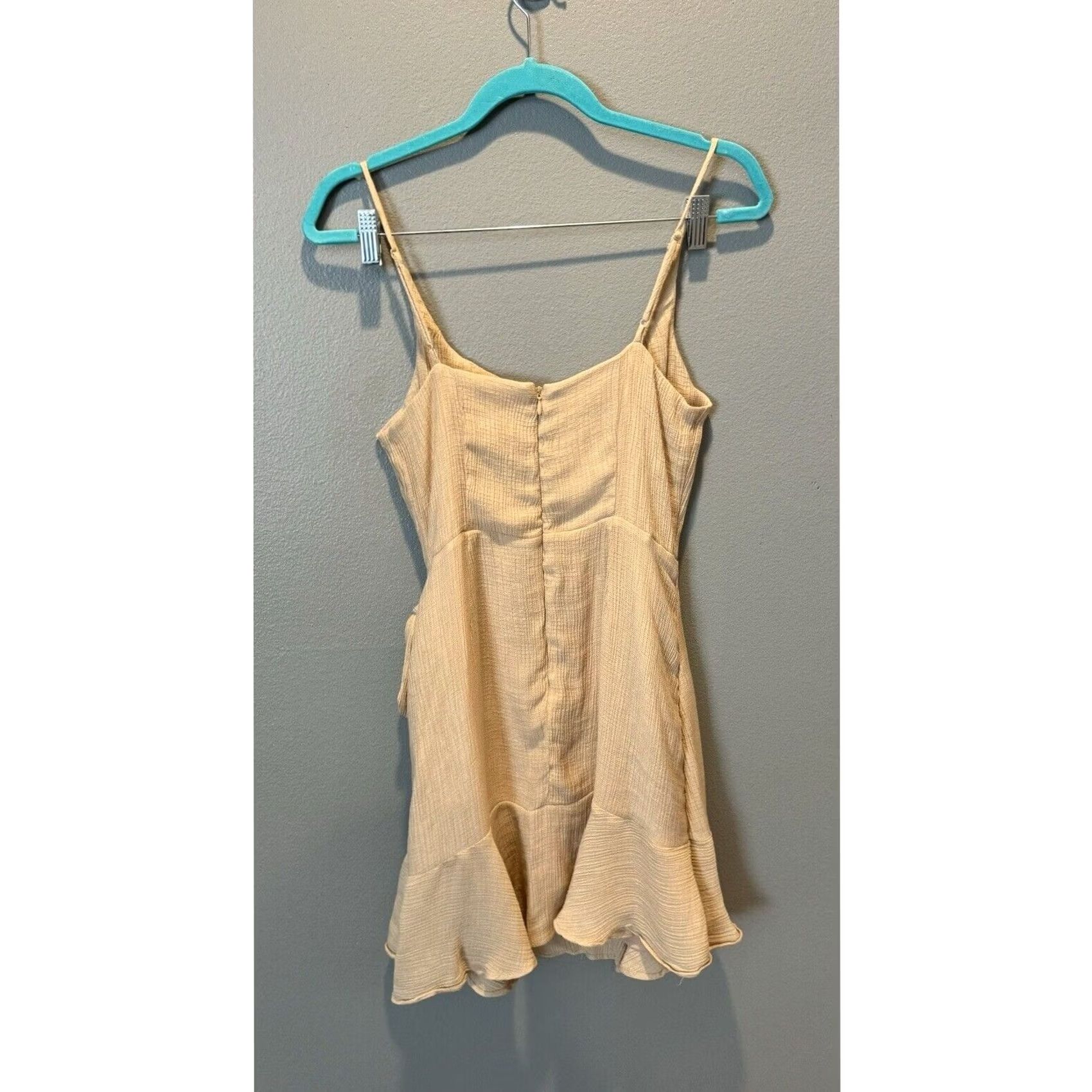 Vintage GB Gianni Bini Mini Wrap Dress Tan M Womens Size M / US 6-8 / IT 42-44 - 4 Thumbnail
