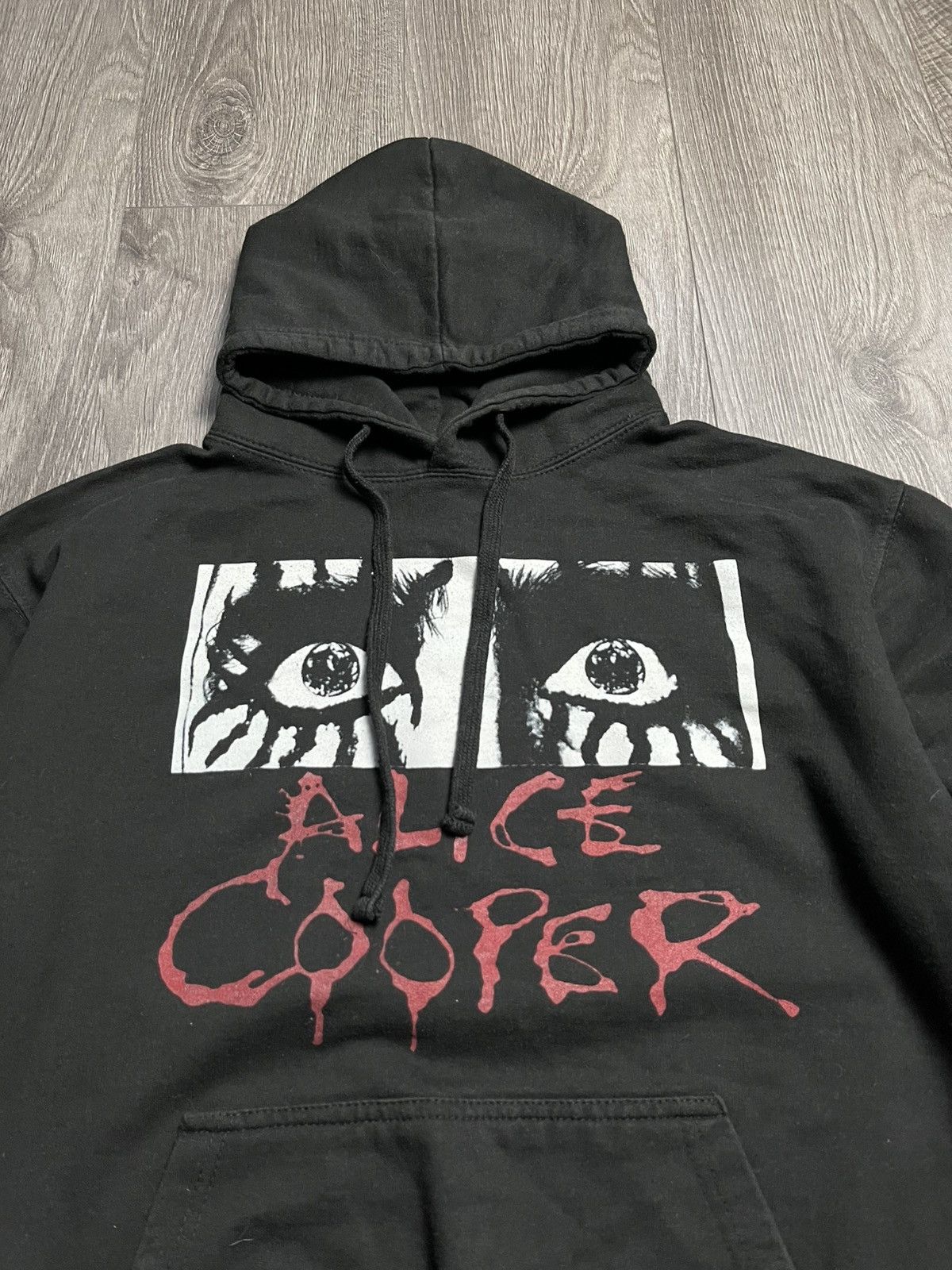Band Tees Alice Cooper Eyes Graphic Spellout Black Hoodie Tour 2017 Size US M / EU 48-50 / 2 - 3 Thumbnail