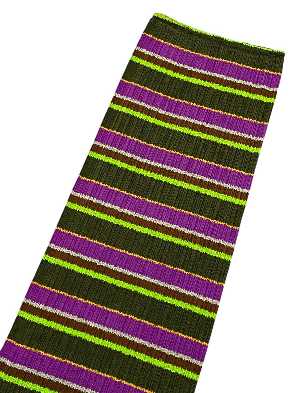 Issey Miyake × Pleats Please Issey Miyake Pleats Please Striped Multicolor Pleated Skirt Size 28" / US 6 / IT 42 - 9 Thumbnail