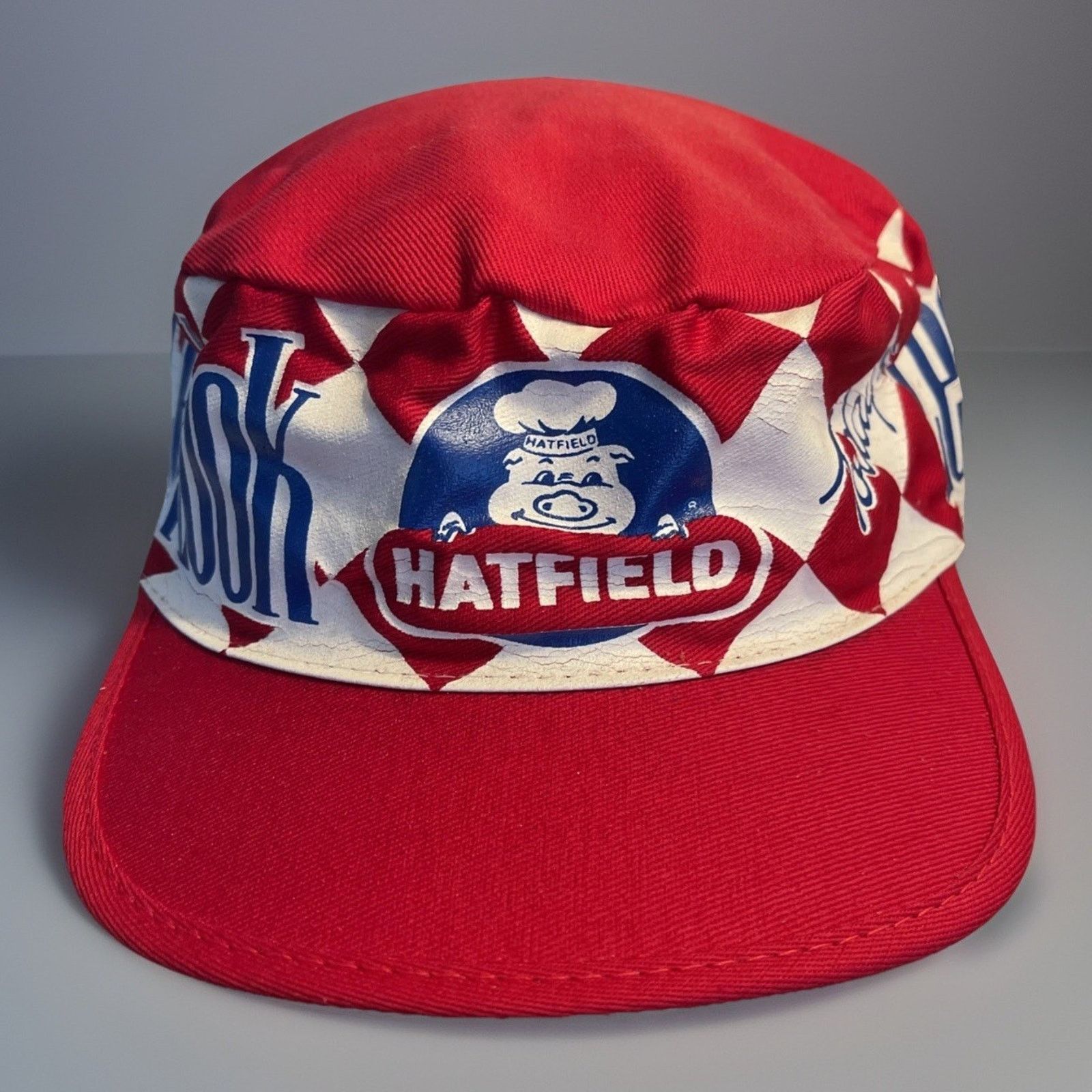 Vintage Vintage Hatfield Quality Meats Painters Cap Hat New Nos NWD Size ONE SIZE - 1 Thumbnail