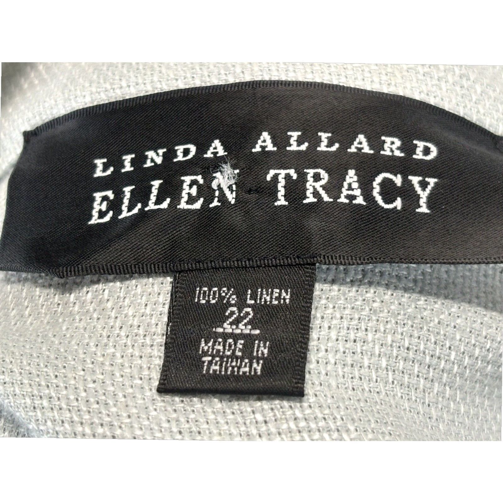 Ellen Tracy Ellen Tracy Women's Gray Blue 100% Linen Jacket Sz 22 Plus Size XXL Extra Large Size 3XL / US 20-22 - 6 Thumbnail