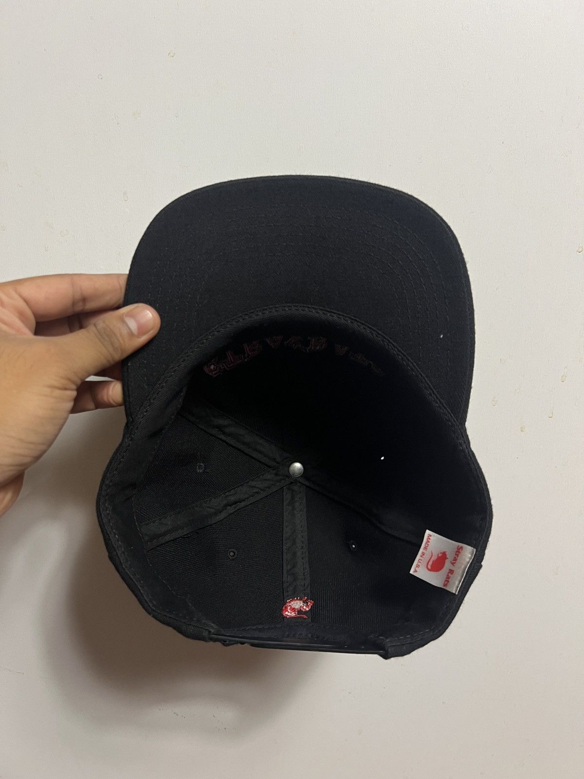 Stray Rats Stray Rats Two Tone College Arch Hat Black Red Size ONE SIZE - 6 Thumbnail