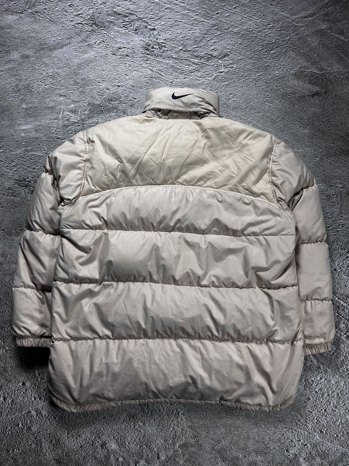 Nike × Vintage Nike puffer jacket vintage beige small logo 2000s Size US XXL / EU 58 / 5 - 7 Thumbnail