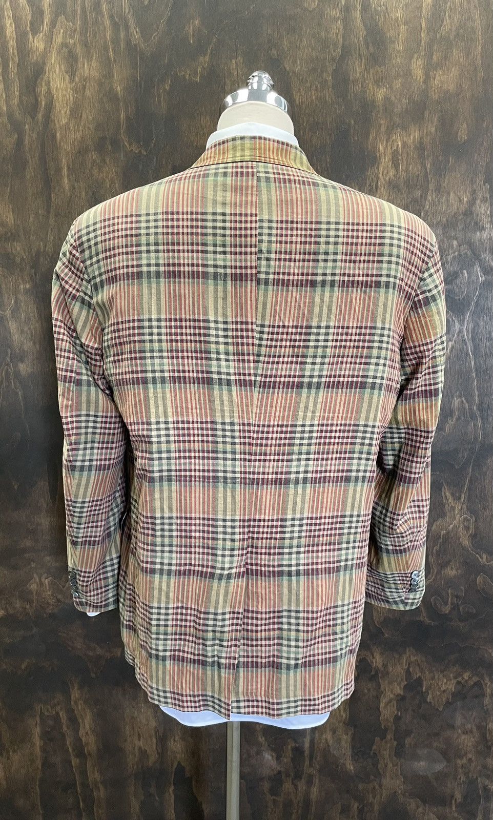 RRL Ralph Lauren × Vintage Cotton Madras Plaid Sport Coat Size 44R - 3 Thumbnail
