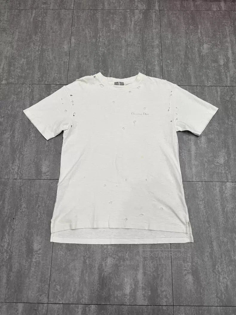 Dior Dior White old hole logo short-sleeved T-shirt Size US S / EU 44-46 / 1 - 1 Thumbnail