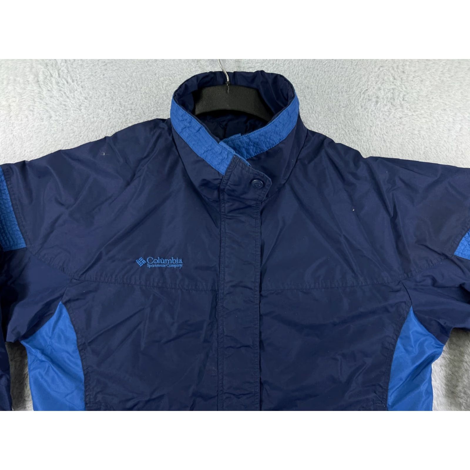 Vintage Columbia Jacket Womens Extra Large Blue Bugaboo Windbreaker Mock Neck Outer Shel Size XL / US 12-14 / IT 48-50 - 7 Thumbnail