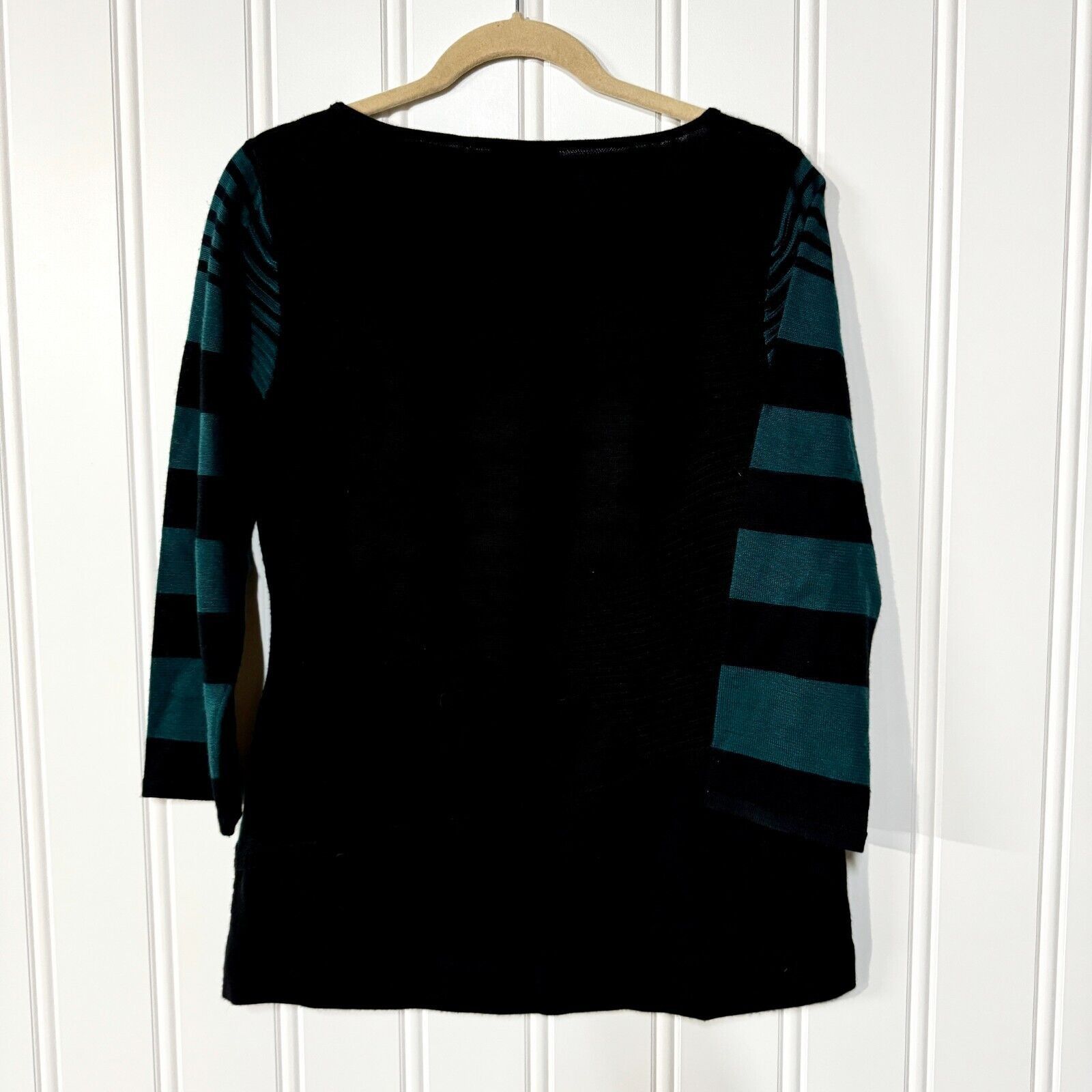 Elie Tahari Tahari Sweater LG Asymmetrical Long Sleeve Wide Neck Wool Size L / US 10 / IT 46 - 5 Thumbnail