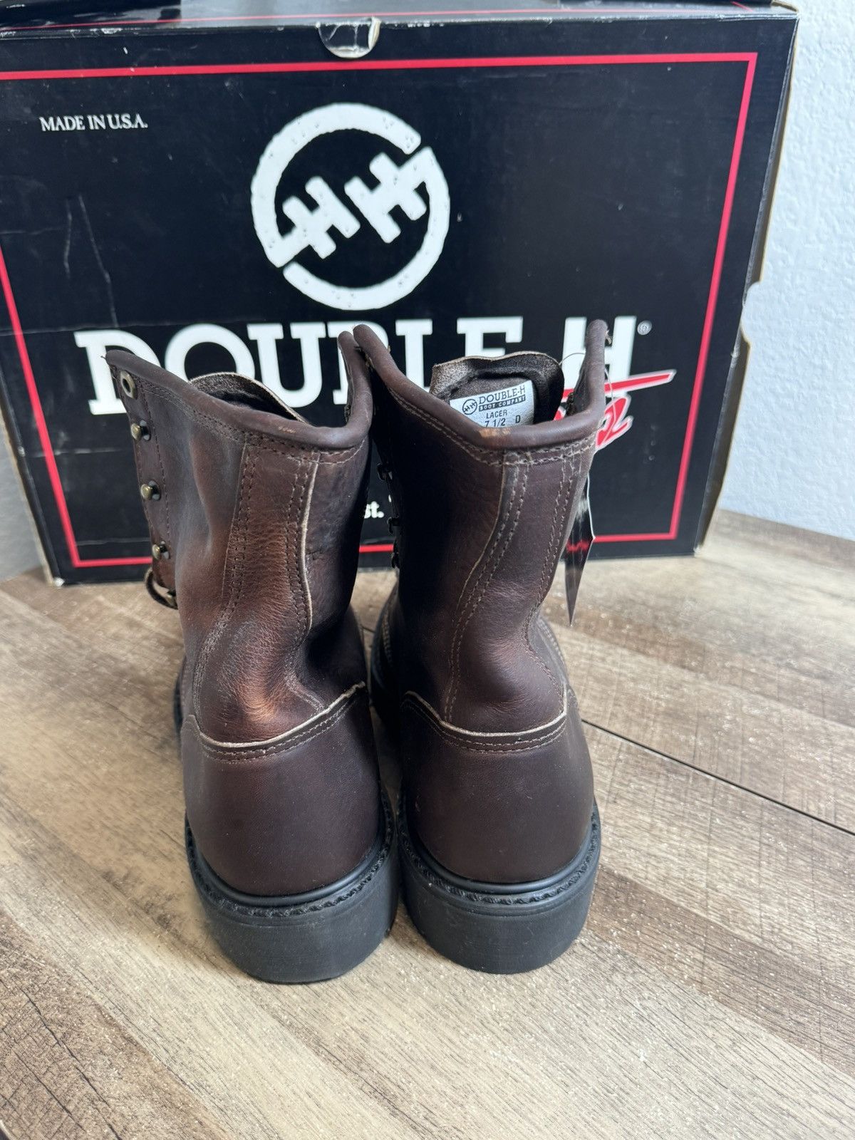 DOUBLE HELIX Double H Boots 9714 Men’s Size 7.5 D Boots Leather Lacer Size US 7.5 / EU 40-41 - 4 Thumbnail