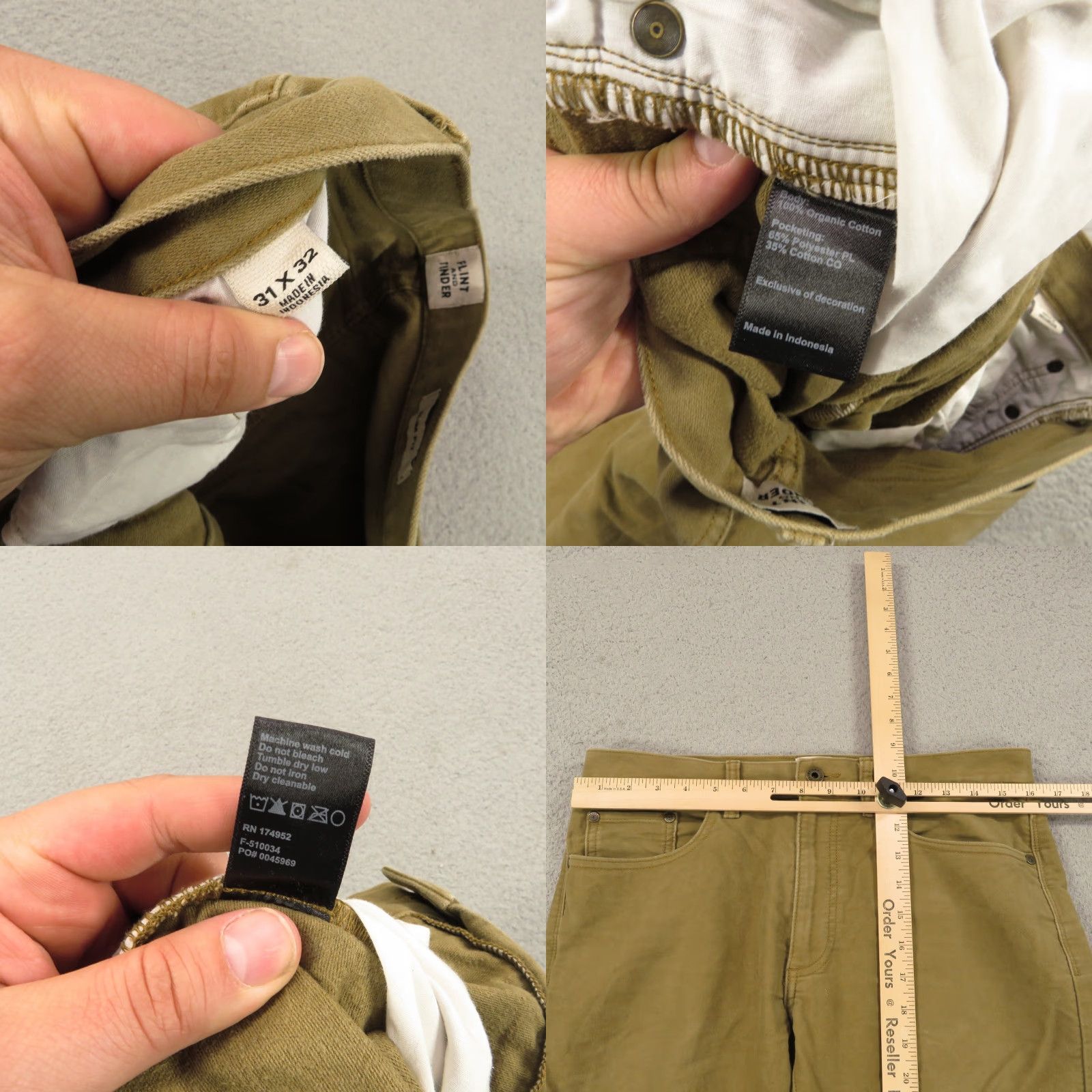 Flint And Tinder Flint And Tinder Pant 31x32 Slim 365 Khaki Earth Brown City Style Chino Jeans Men Regular Slim Fit 5-Pocket Tapered Brown Mens Size US 31 - 8 Thumbnail