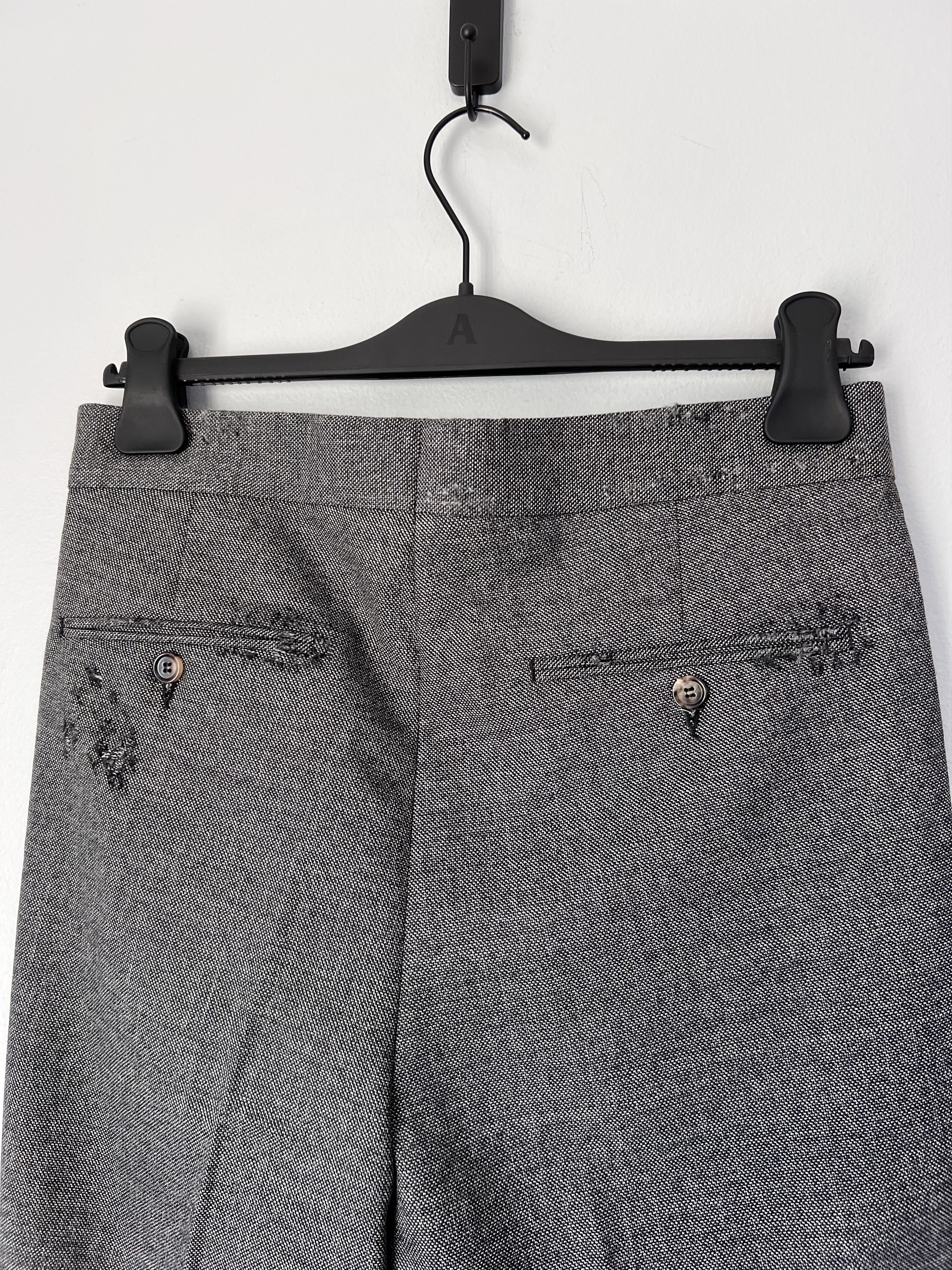 Marni Marni Distressed Wool Pants in Grey Size US 30 / EU 46 - 6 Thumbnail