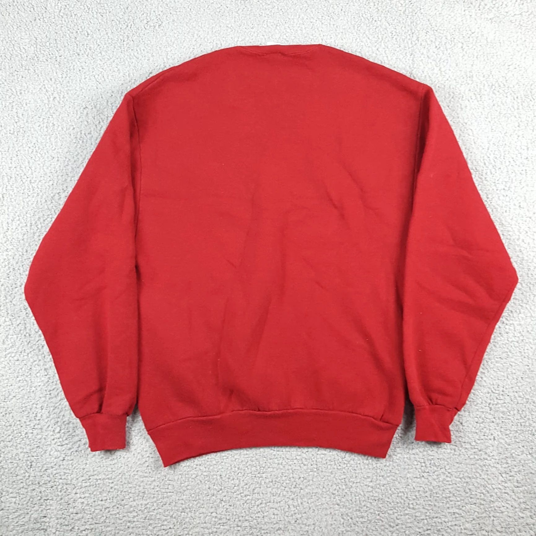 Jerzees Jerzees Sweatshirt Unisex Adults M Red Y2K Plain Pullover Crewneck Fleece Grunge 90s Size M / US 6-8 / IT 42-44 - 3 Thumbnail