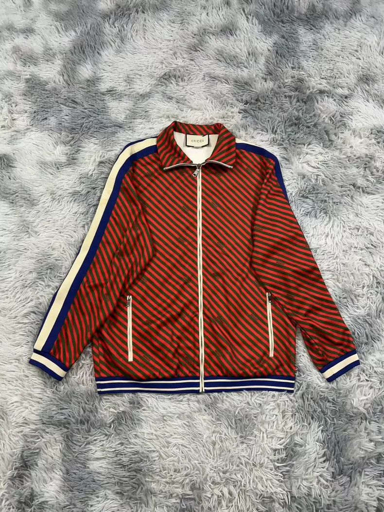 Gucci Gucci Striped full-printed logo jacket Size US S / EU 44-46 / 1 - 1 Thumbnail