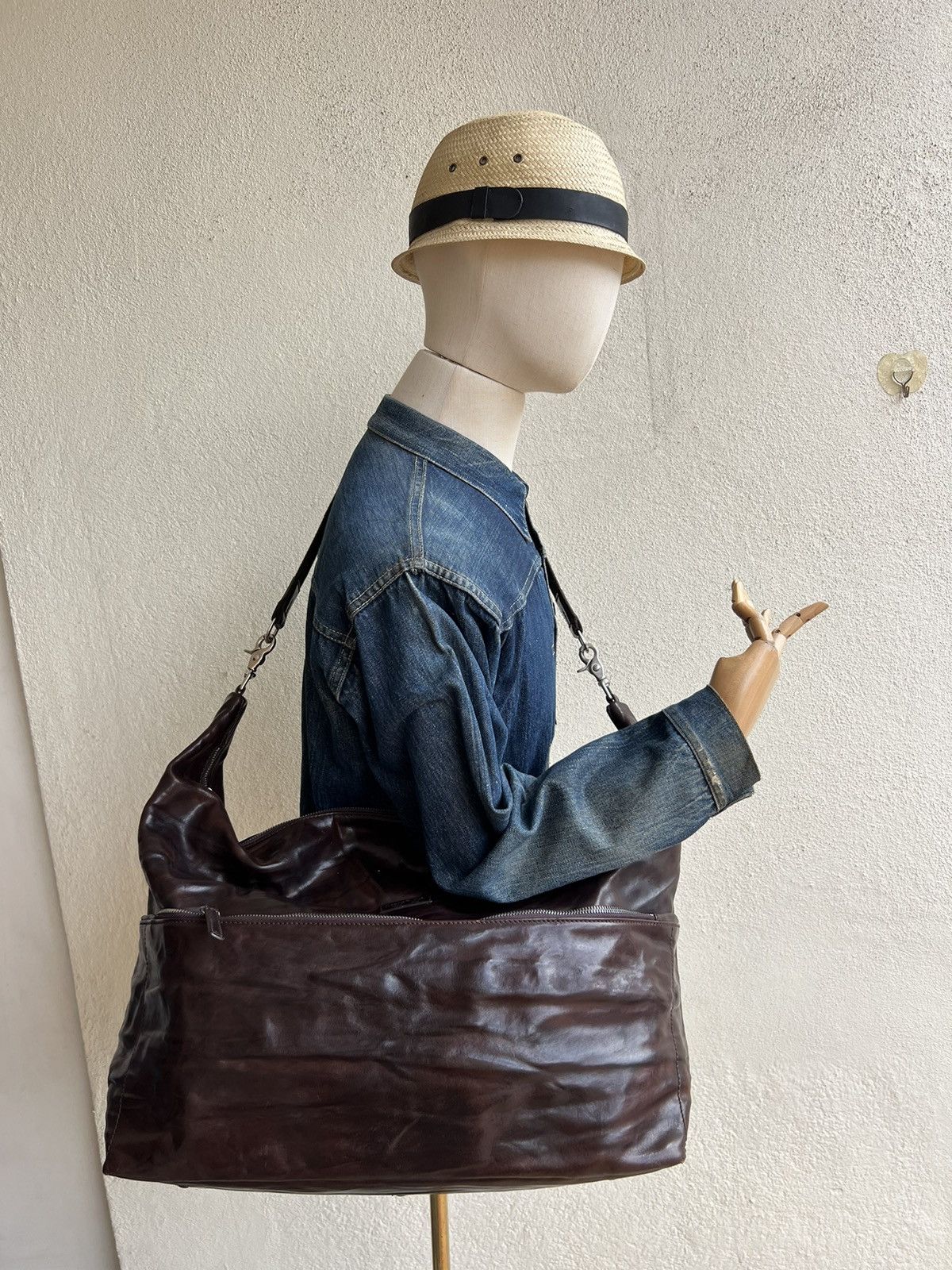 Vintage Vintage Handmade Daniel & Bob Patina Jerkin Leather Big Bag Size ONE SIZE - 2 Thumbnail