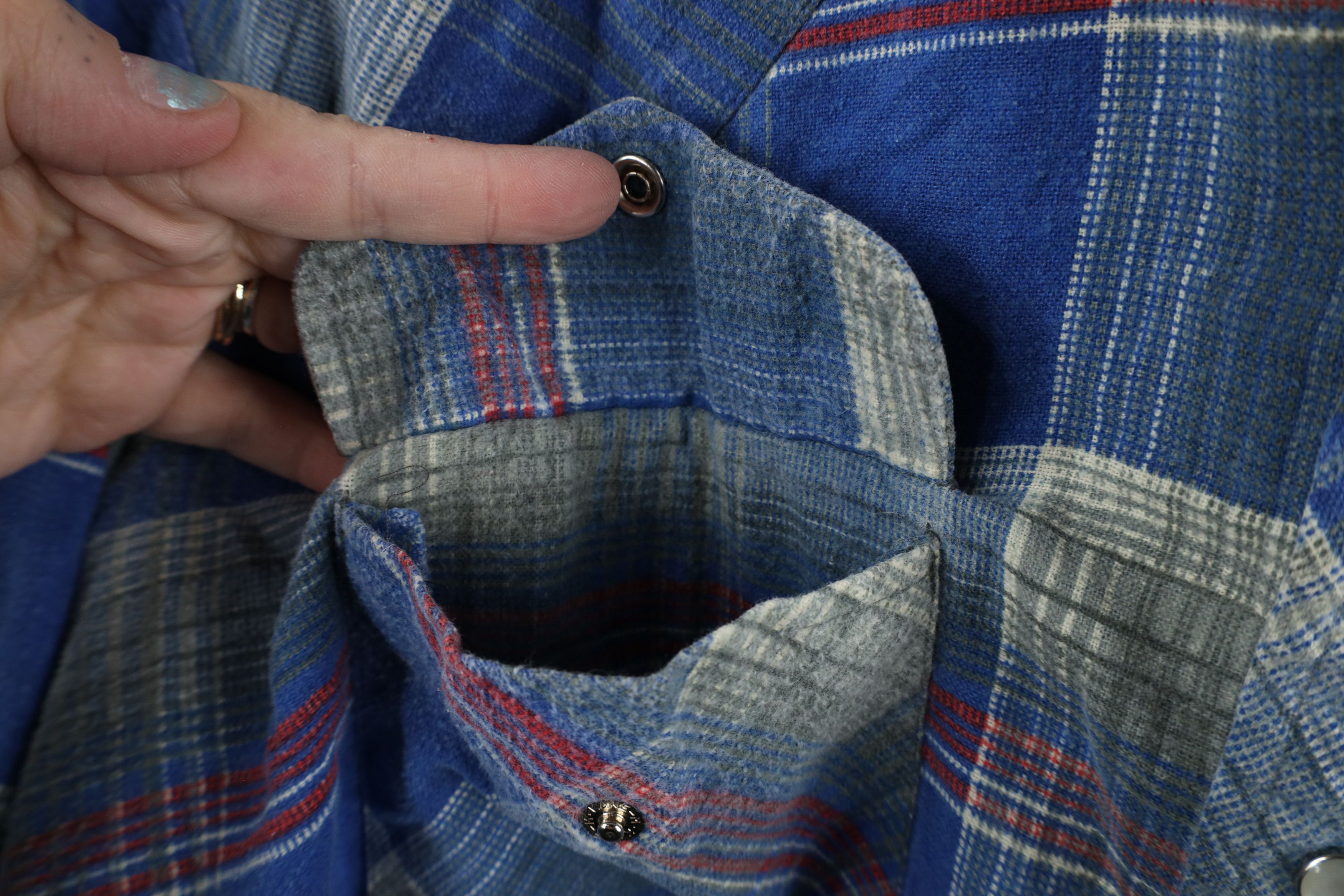 Vintage Vintage 70s Streetwear Western Flannel Snap Button Shirt Size US L / EU 52-54 / 3 - 9 Thumbnail