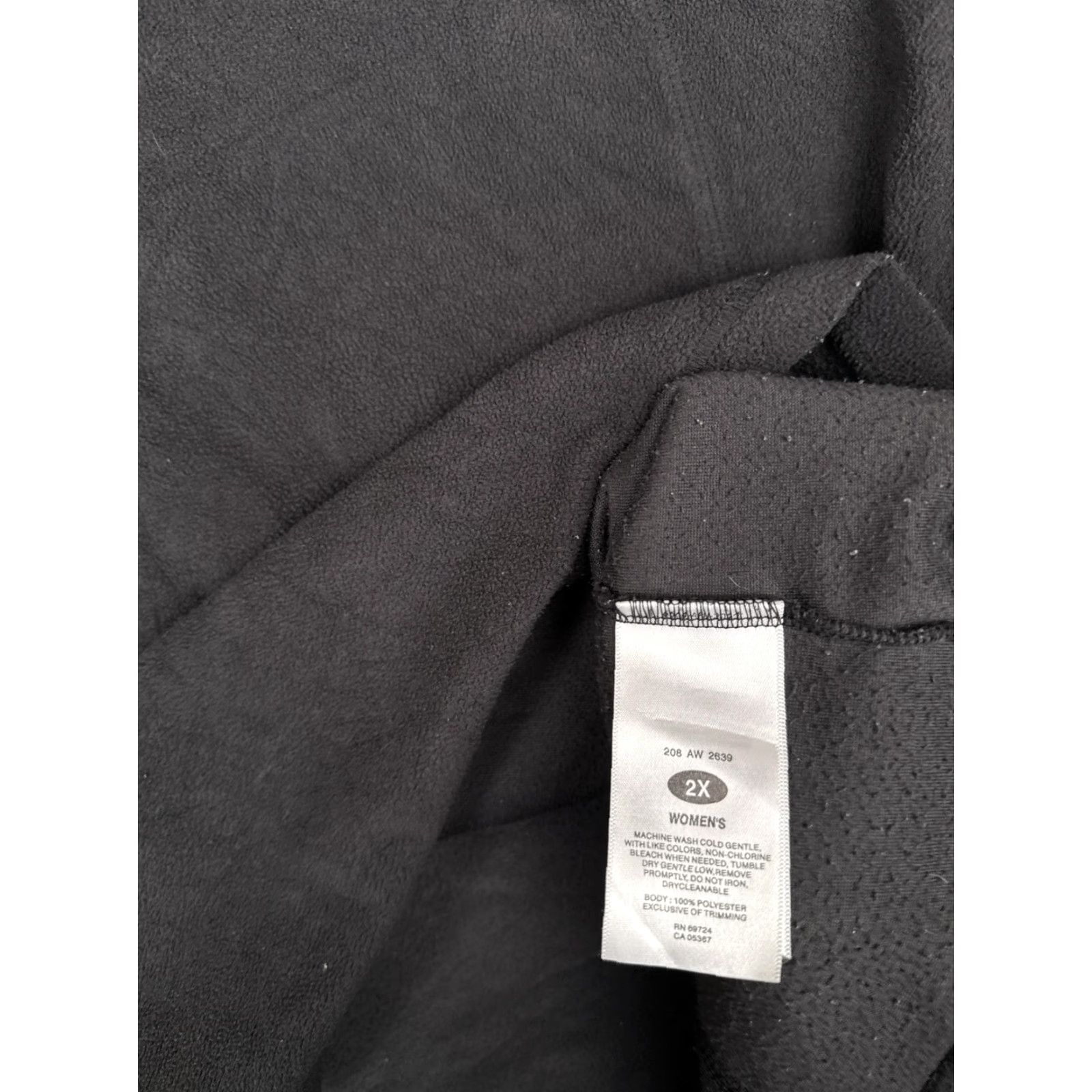 Vintage Columbia Womens Pullover Shirt 2X Black Fleece Quarter Zip Mock Neck Raglan Sleeve Outdoor Hiking Walking Regular Size XXL / US 16-18 / IT 52-54 - 7 Thumbnail