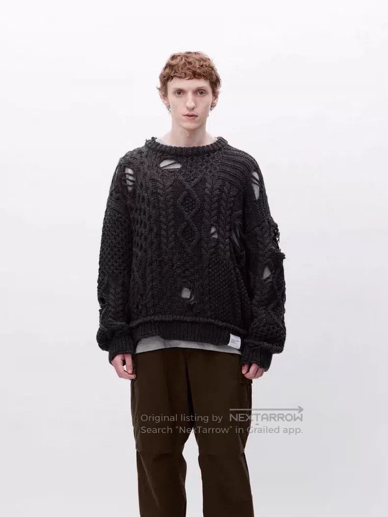 Neighborhood Neighborhood Distressed Sweater Deep Gray New L Size Size US L / EU 52-54 / 3 - 8 Thumbnail